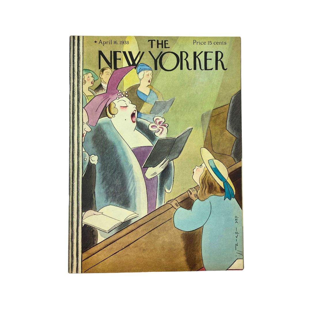 The New Yorker Complete Magazine April 16, 1938 Rea Irvin Cover VG