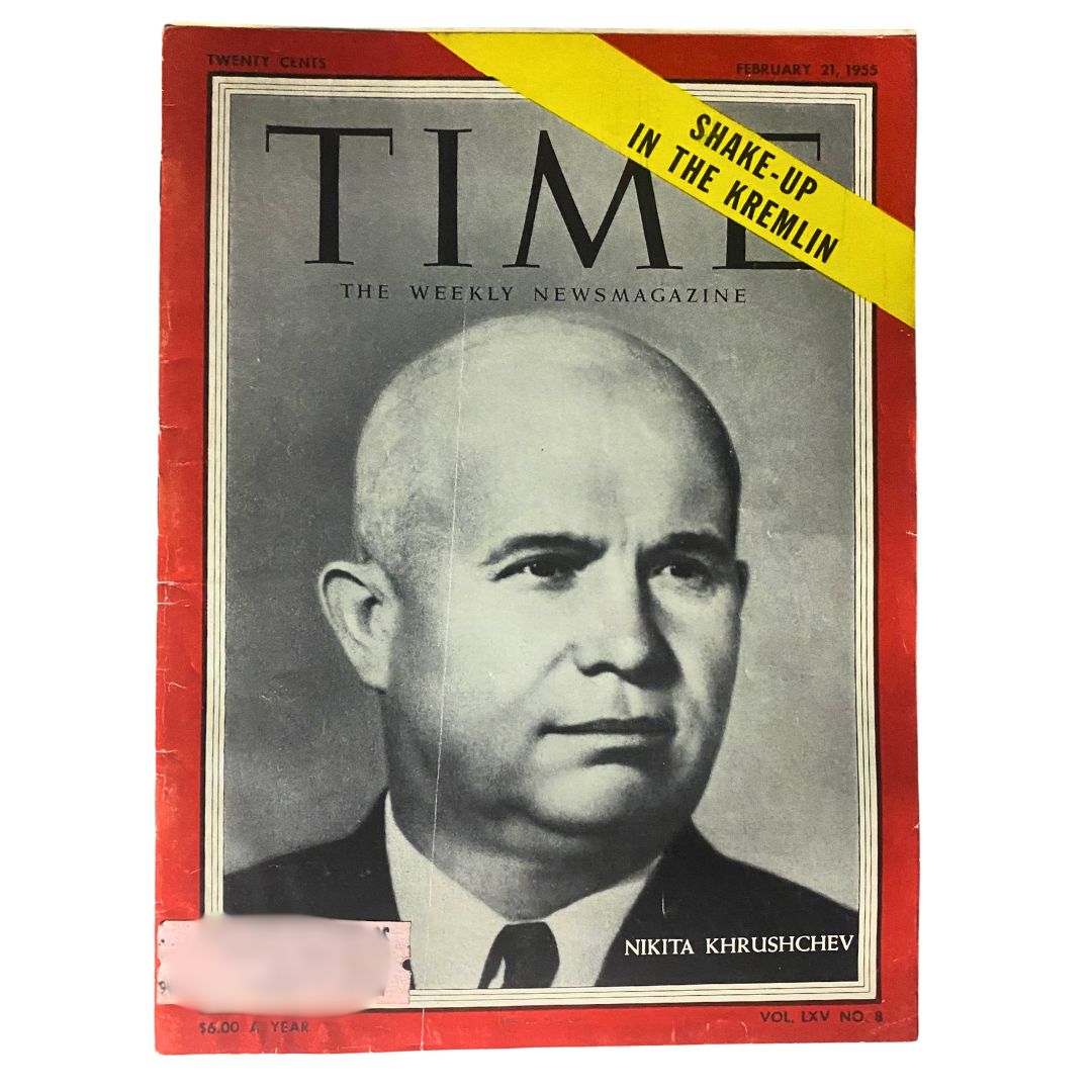 VTG Time Magazine February 21, 1955 Vol 65 No. 8 Nikita Khruschev