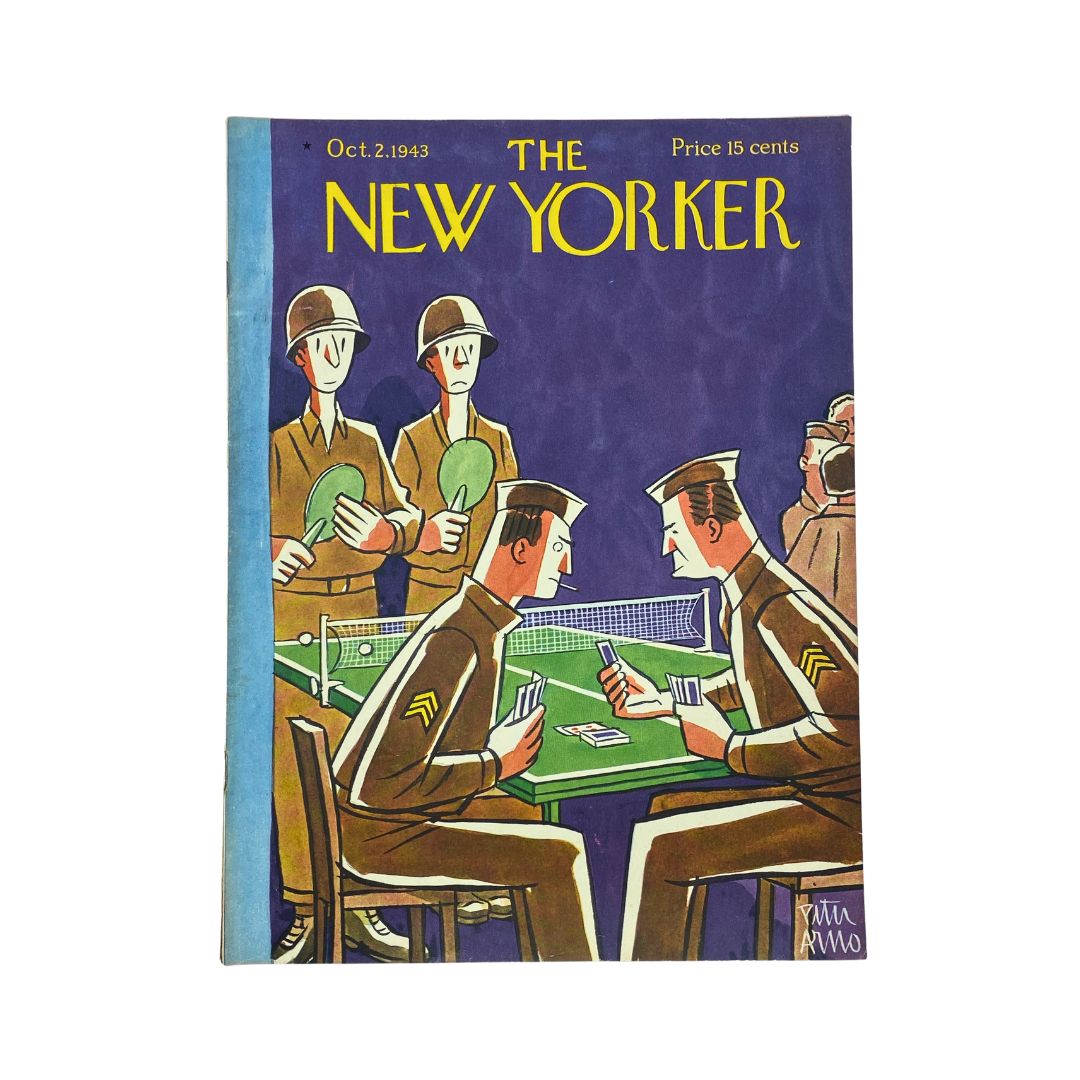 The New Yorker Complete Magazine October 2, 1943 Peter Arno Cover VG