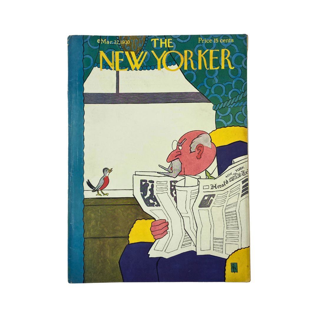 The New Yorker Complete Magazine March 22, 1930 Rea Irvin Cover VG