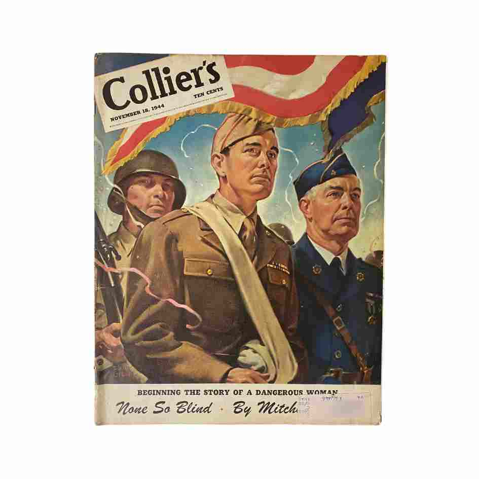 VTG Collier's Magazine November 1, 1944 Cover Design by Elmore Brown