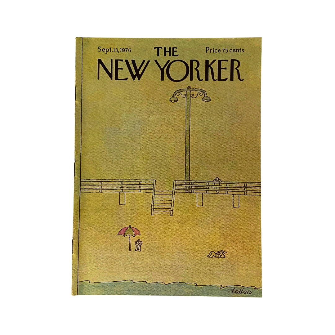 The New Yorker Complete Magazine September 13, 1976 Robert Tallon Cover VG