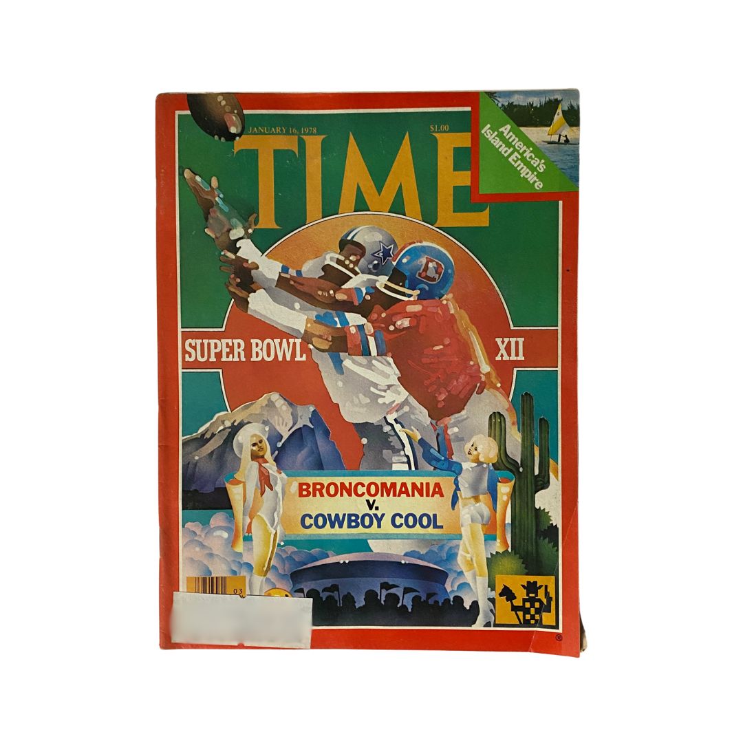 VTG Time Magazine January 16, 1978 Super Bowl XII Broncomania v Cowboy Cool