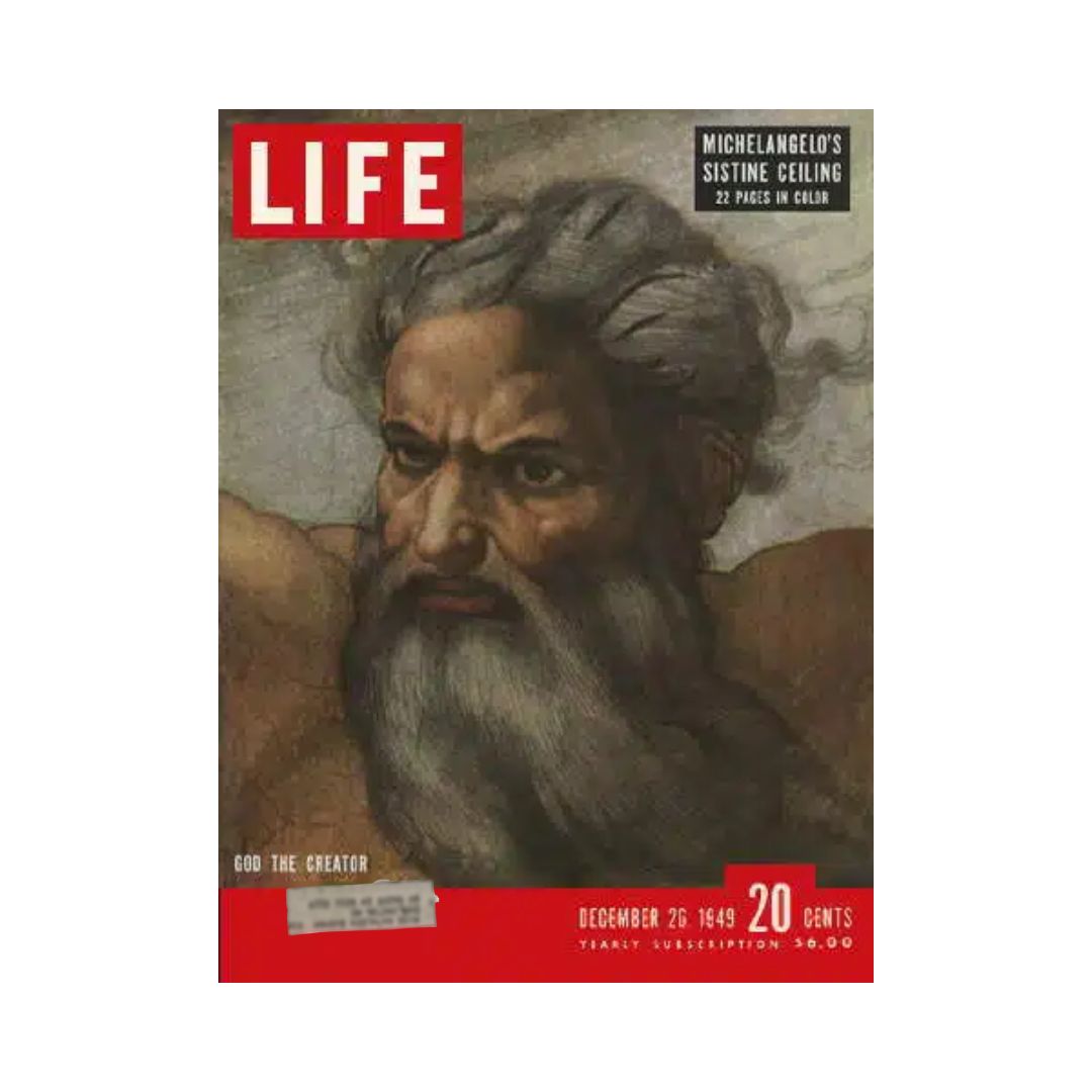 VTG Life Magazine December 26, 1949 Michelangelo Sistine Chapel God the Creator