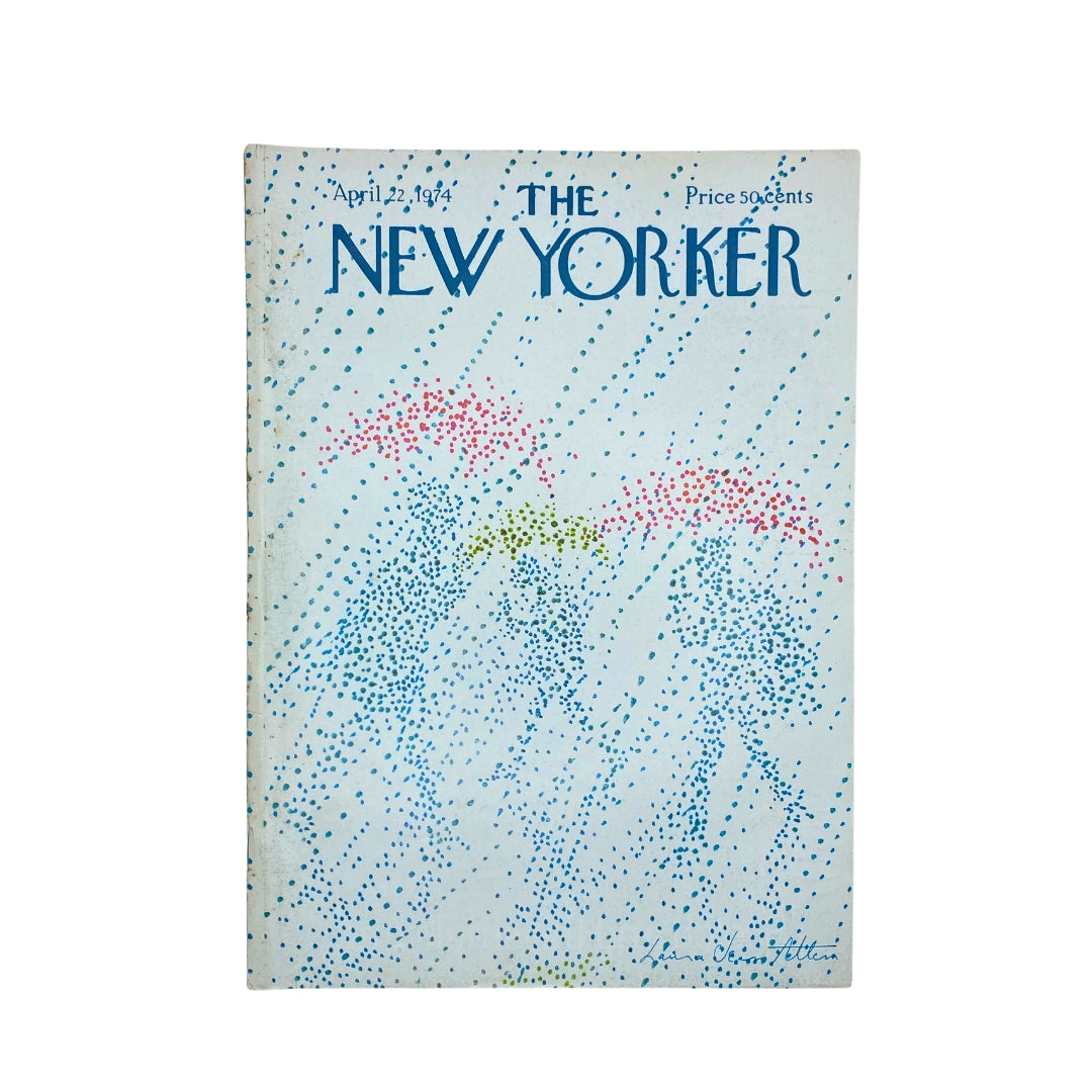 The New Yorker Complete Magazine April 22, 1974 Laura Jean Allen Cover VG