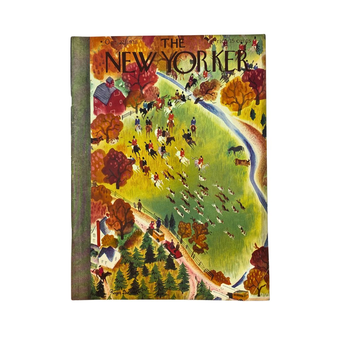 The New Yorker Complete Magazine October 22, 1938 Roger Duvoisin Cover