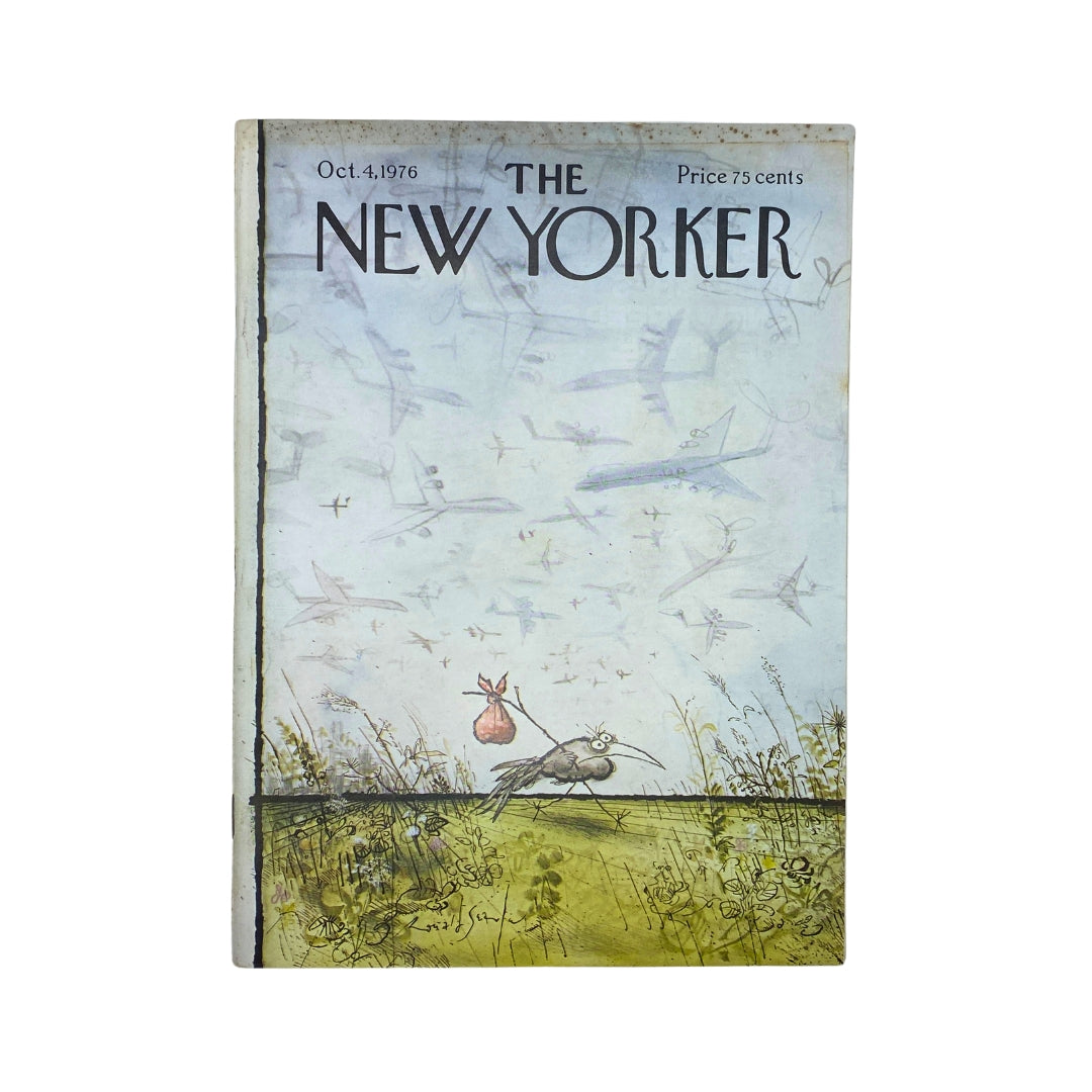 The New Yorker Complete Magazine October 4, 1976 Ronald Searle Cover No Label