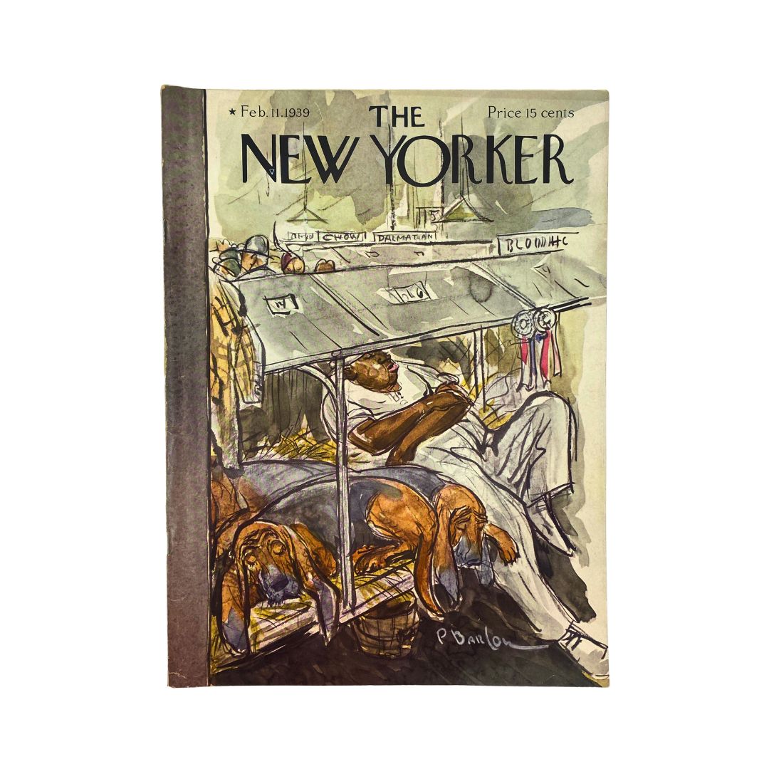 The New Yorker Complete Magazine February 11, 1939 Perry Barlow Cover VG