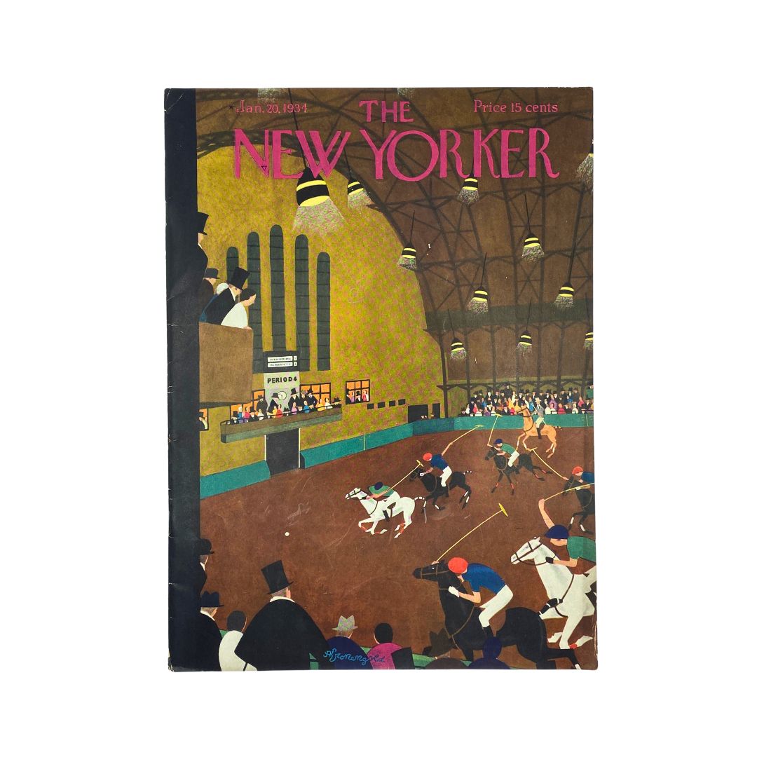 The New Yorker Complete Magazine January 20, 1934 Adolph Kronengold Cover VG