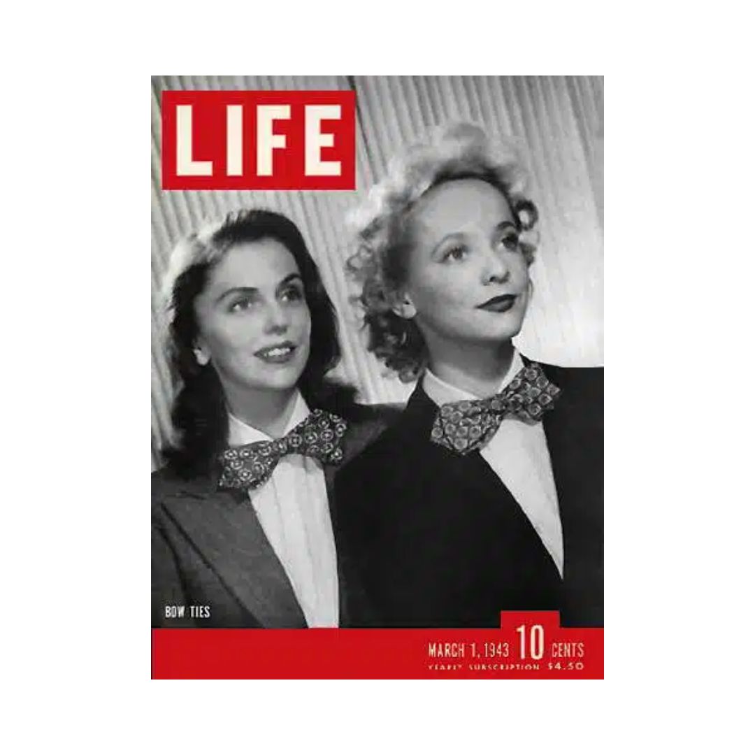 VTG Life Magazine March 1, 1943 Bow Ties Fashion