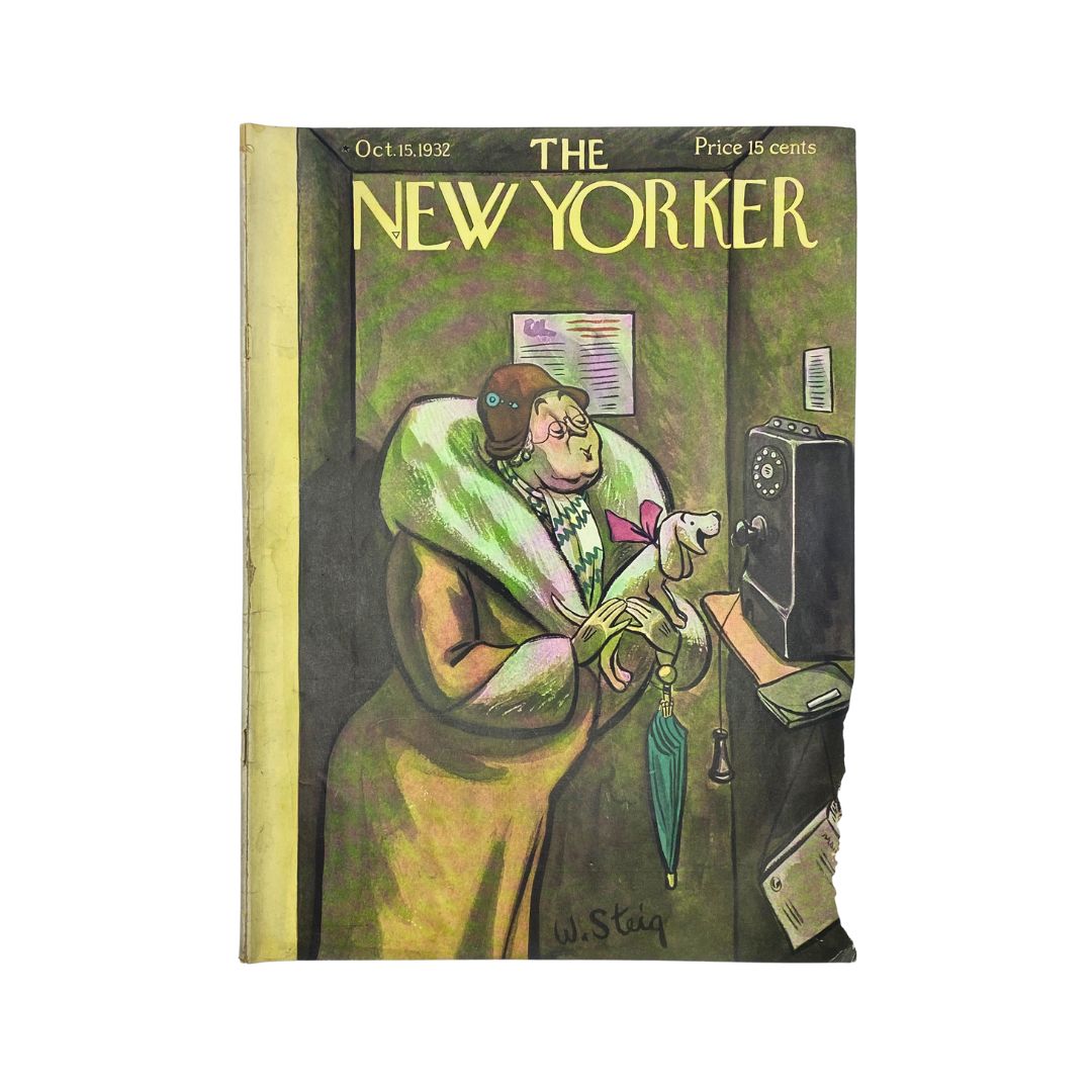 The New Yorker Complete Magazine October 15, 1932 William Steig Cover