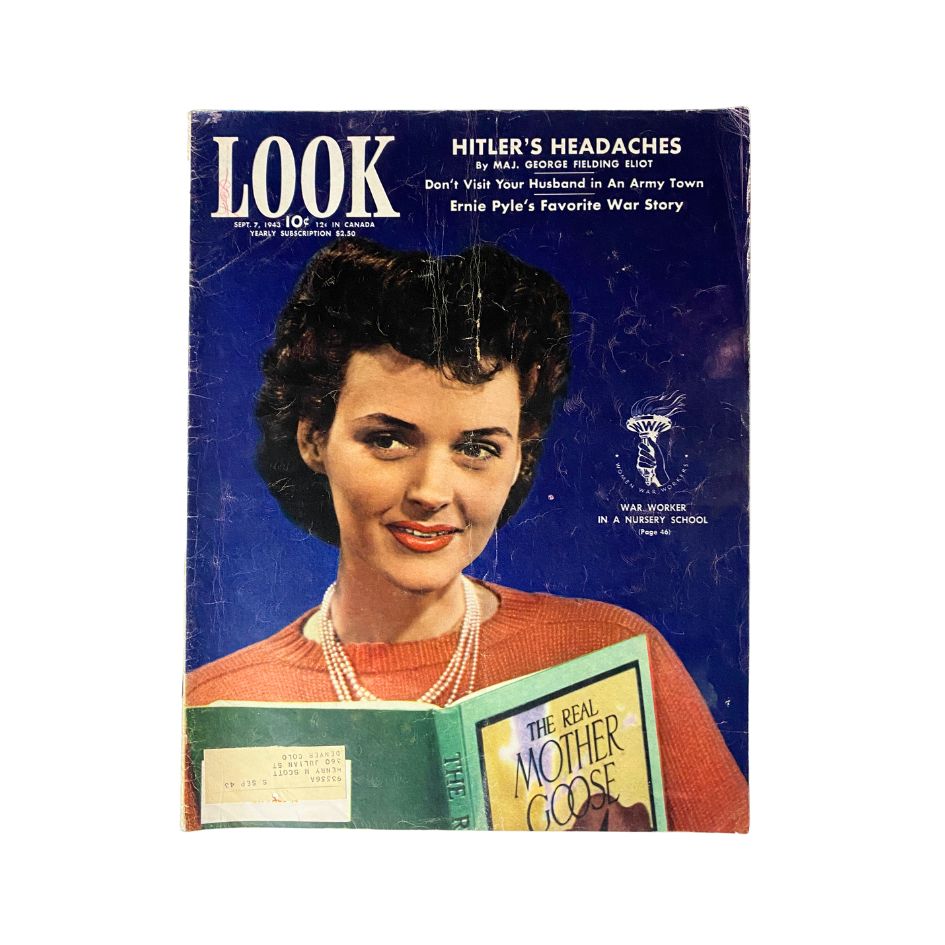 VTG Look Magazine September 7, 1943 Vol 7 No. 18 War Worker in a Nursery School