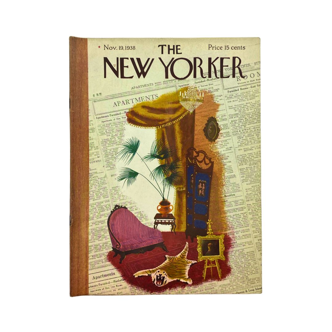 The New Yorker Complete Magazine November 19, 1938 Leonard Weisgard Cover VG