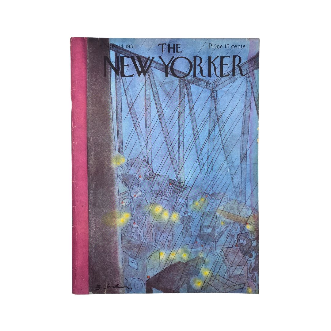 The New Yorker Complete Magazine November 14, 1931 B. H. Jackson Cover