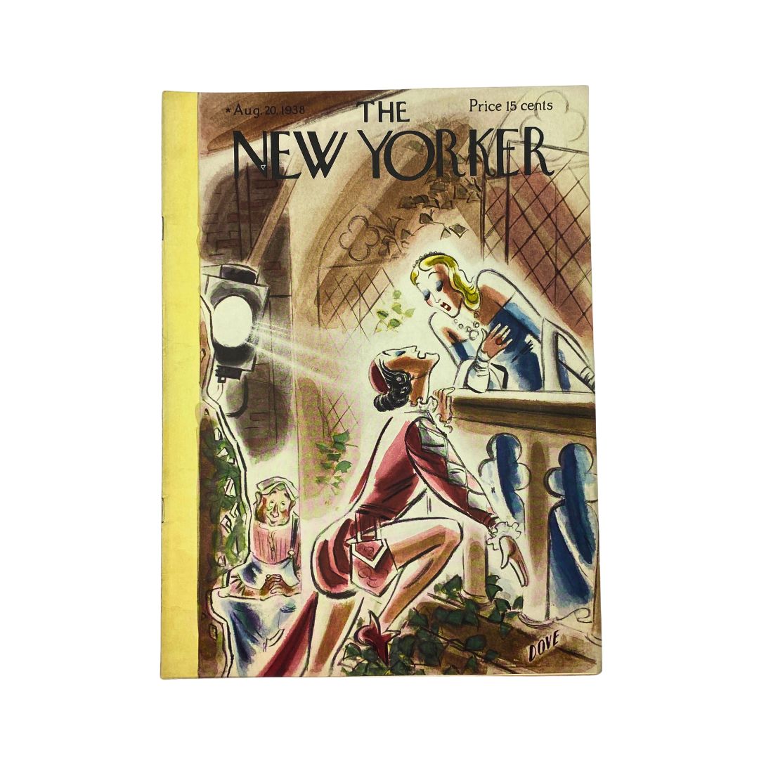 The New Yorker Complete Magazine August 20, 1938 Leonard Dove Cover VG