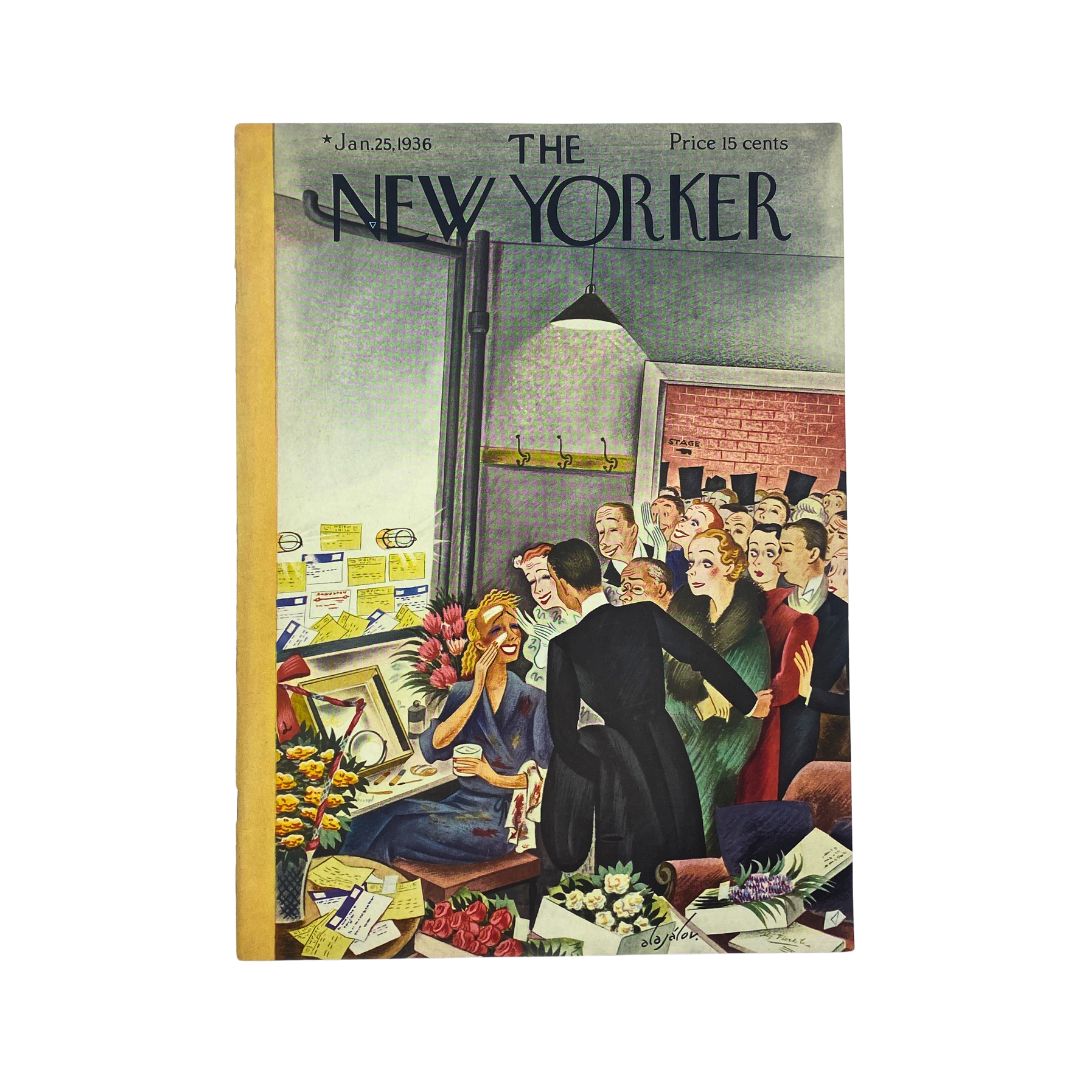 The New Yorker Complete Magazine January 25, 1936 Constantin Alajalov Cover VG