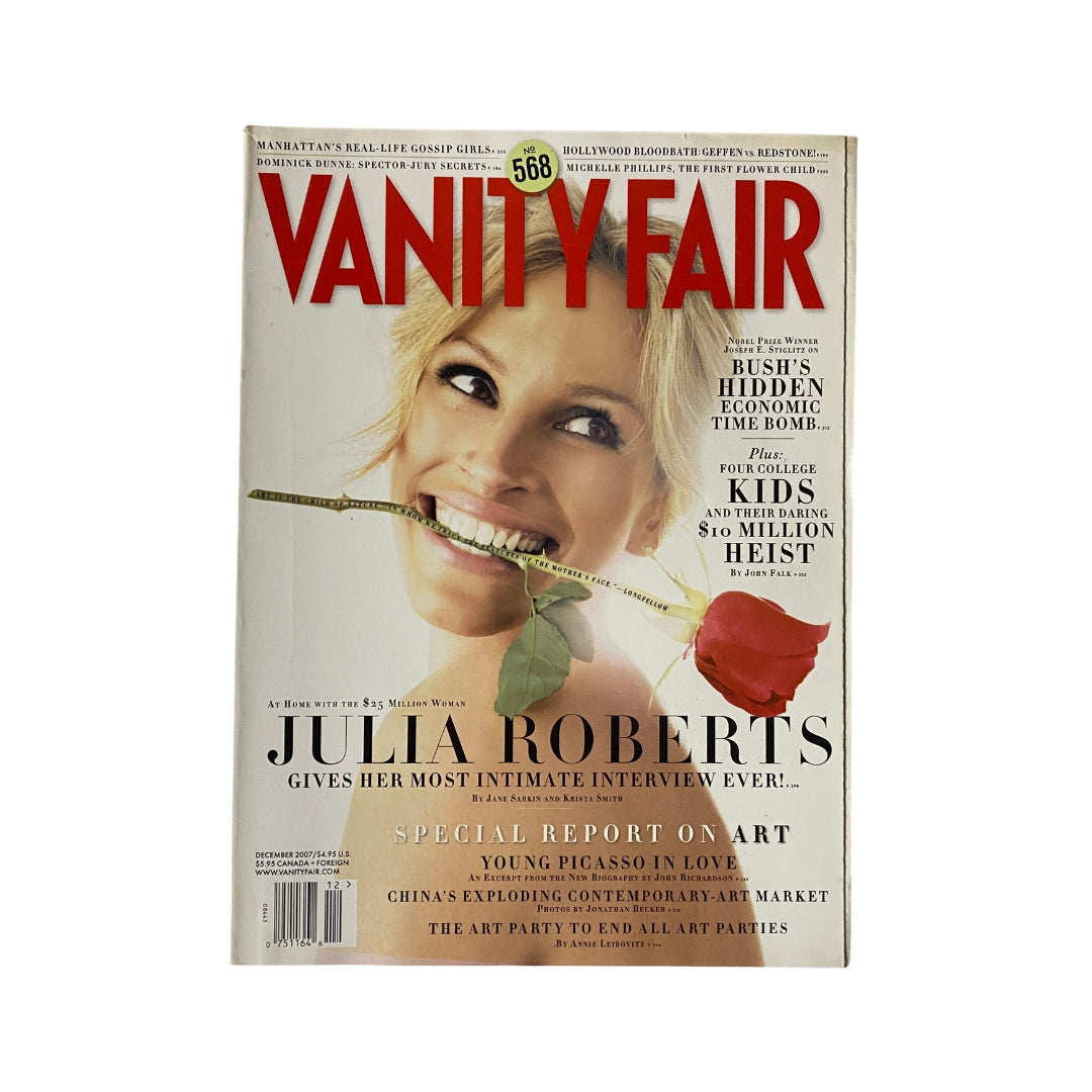 Vanity Fair Magazine December 2007 Julia Roberts Cover No Label VG