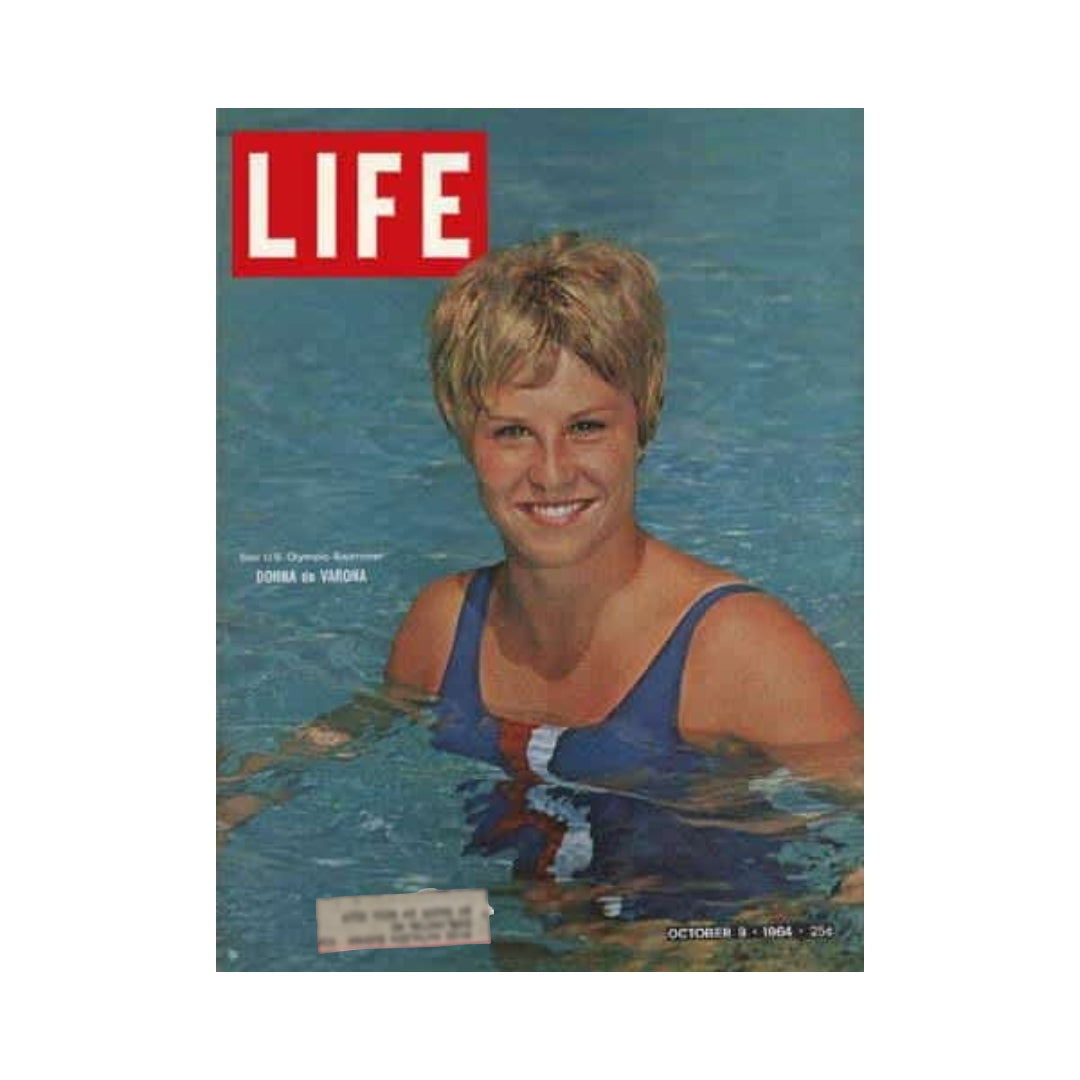 VTG Life Magazine October 9, 1964 Olympic Swimmer Donna de Varona