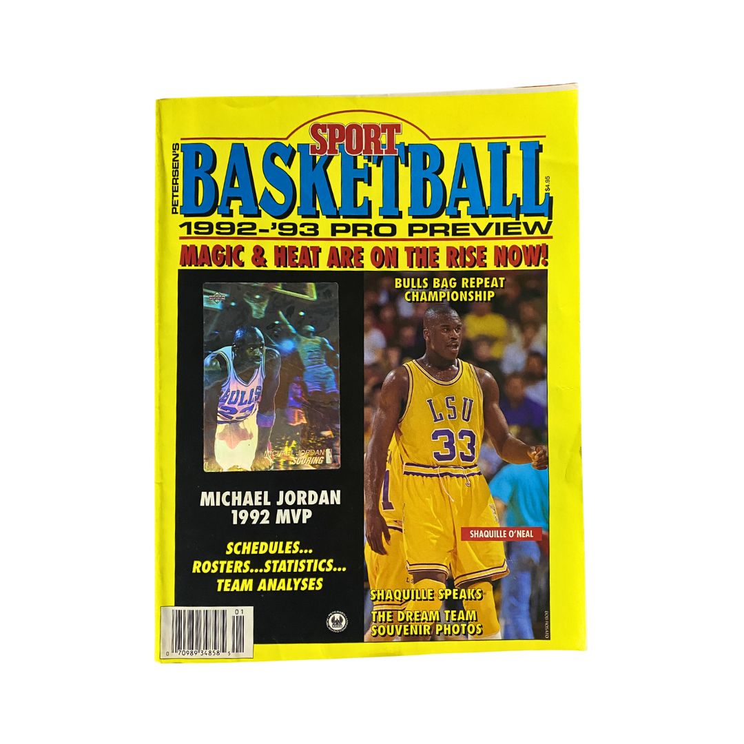 Sport Magazine Basketball 1992-1993 Pro Review Michael Jordan SHAQ No Label VG