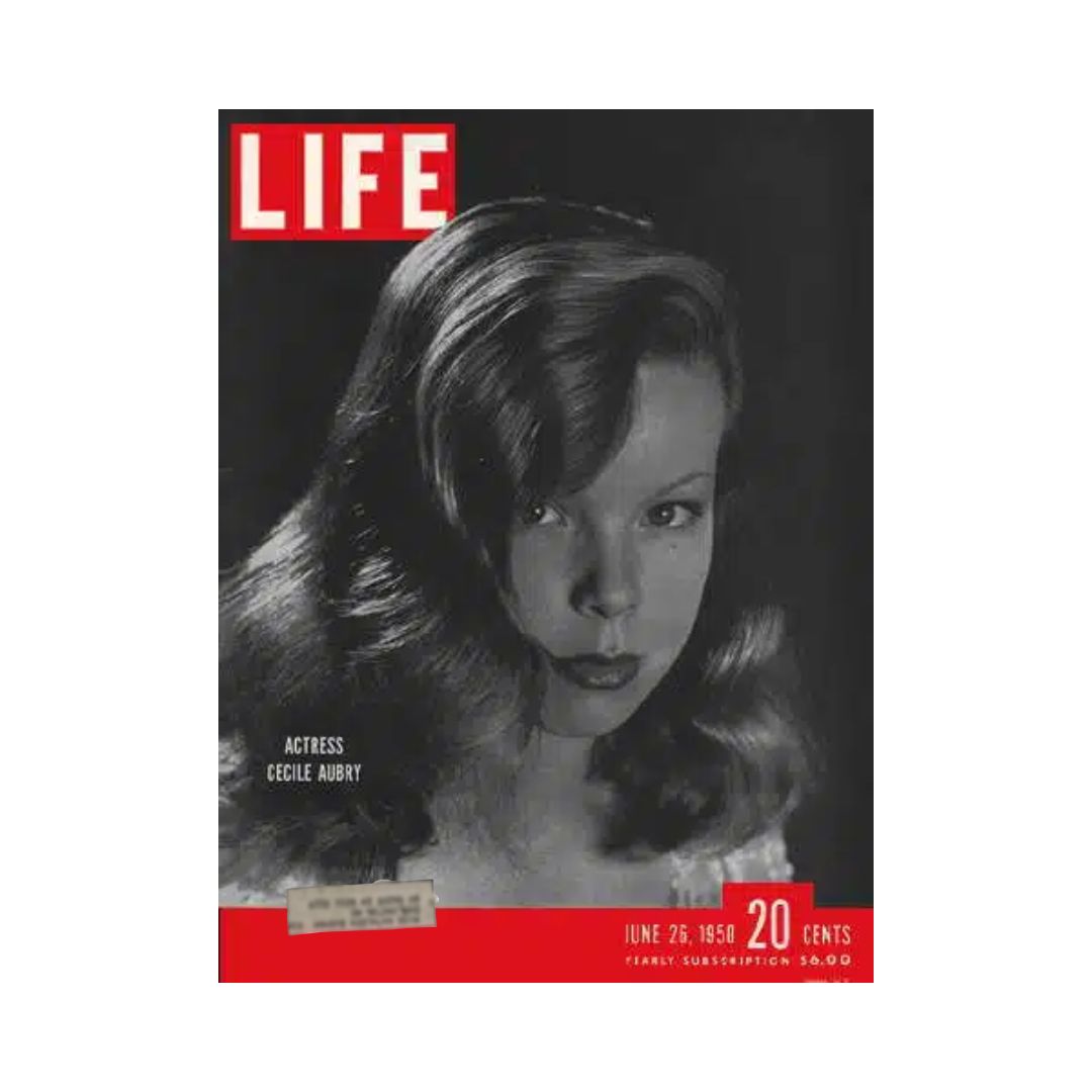 VTG Life Magazine June 26, 1950 Actress Cecile Aubry