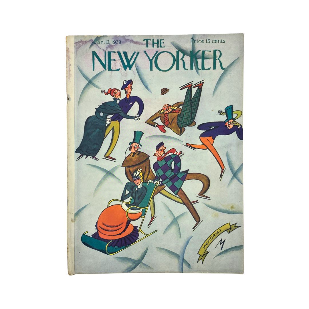 The New Yorker Complete Magazine January 12, 1929 Julian De Miskey Cover