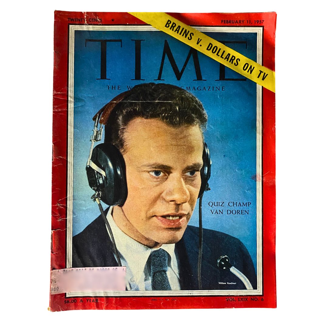 VTG Time Magazine February 11, 1957 Vol 69 No. 6 Quiz Champ Van Doren