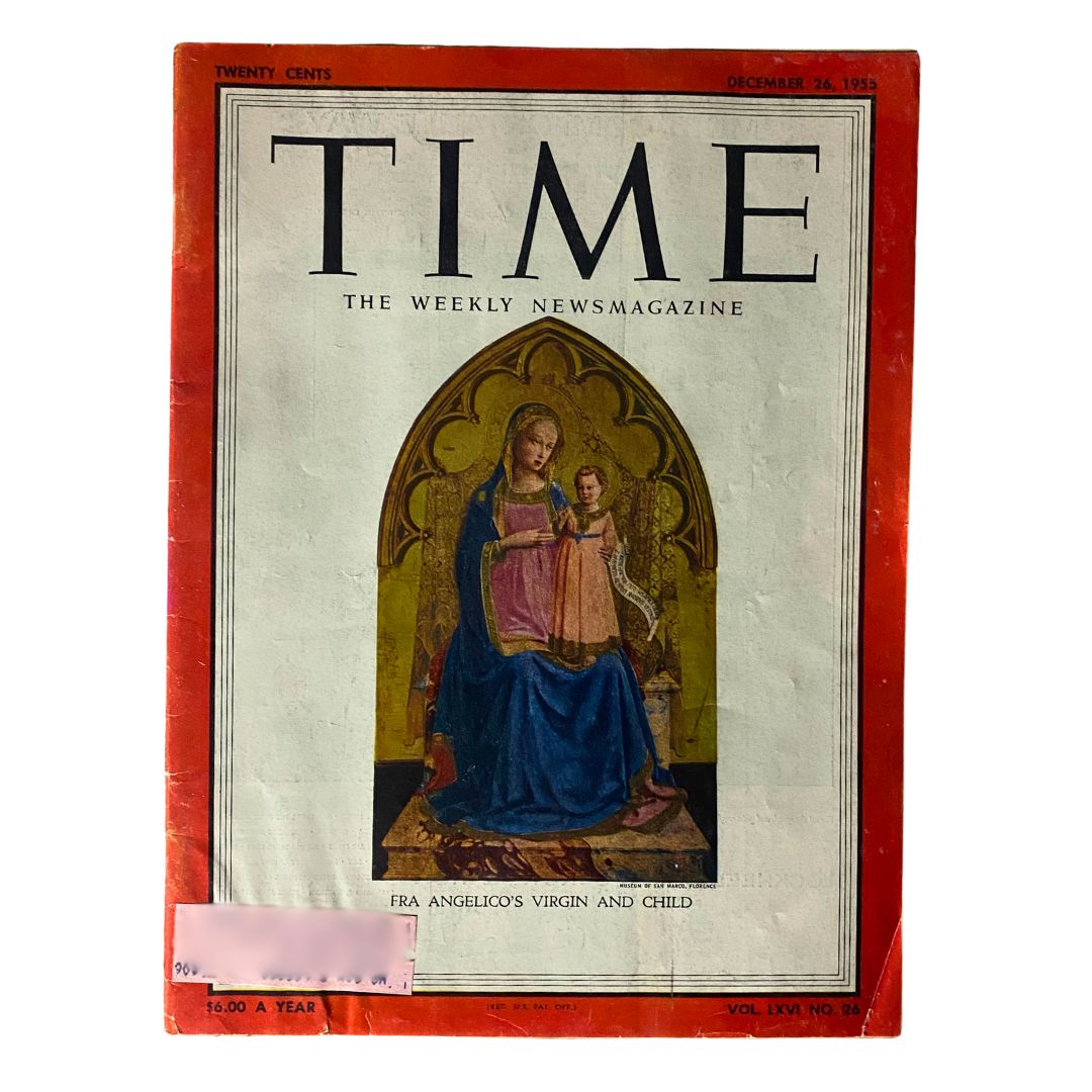 VTG Time Magazine December 26, 1955 Vol 66 No. 26 Virgin and Child by Fra Angeli