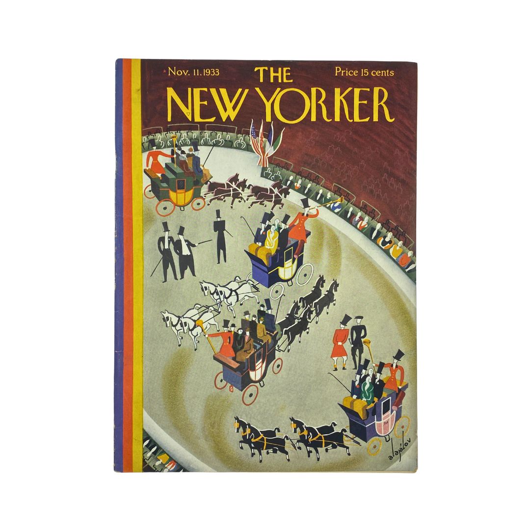 The New Yorker Complete Magazine November 11, 1933 Constantin Alajalov Cover VG