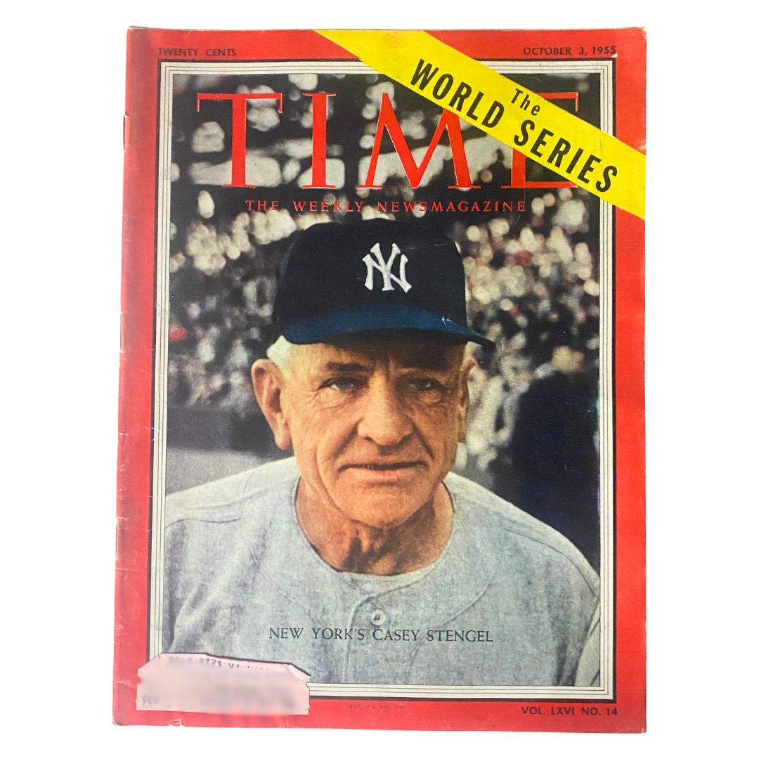 VTG Time Magazine October 3, 1955 Vol 66 No. 14 New York's Casey Stengel