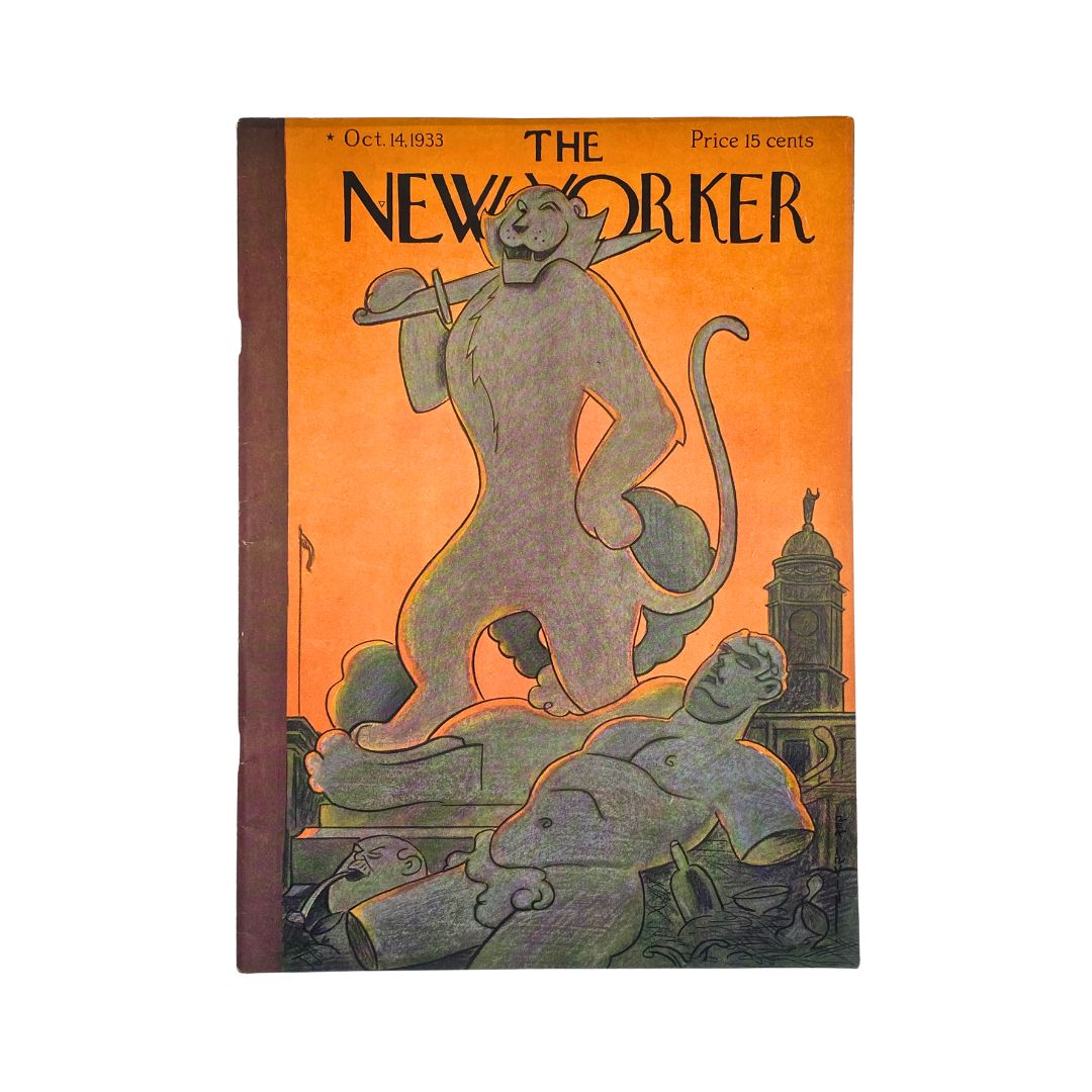 The New Yorker Complete Magazine October 14, 1933 Rea Irvin Cover