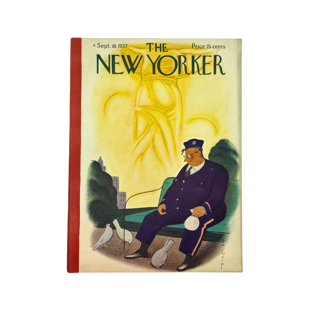 The New Yorker Complete Magazine September 18, 1937 Rea Irvin Cover