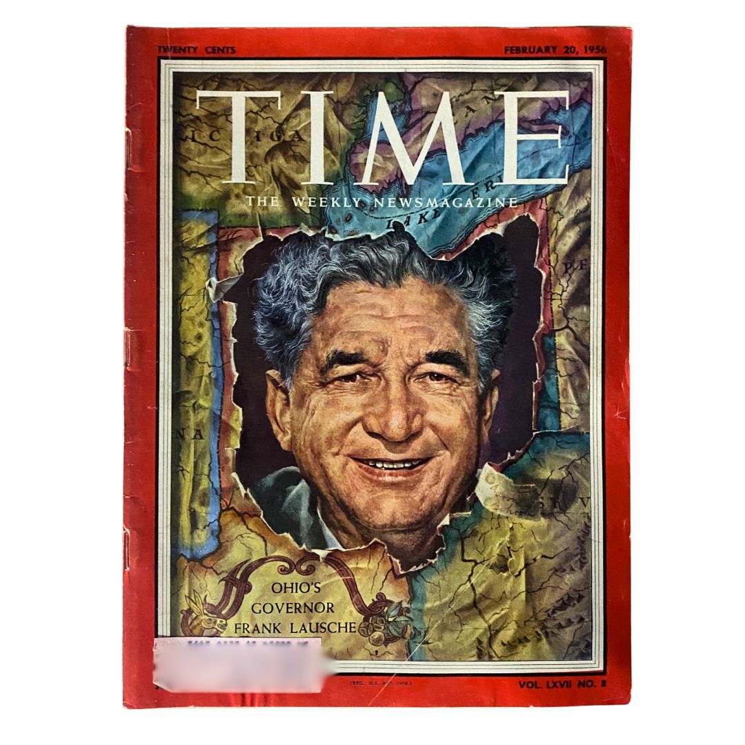 VTG Time Magazine February 20, 1956 Vol 67 No. 8 Frank Lausche