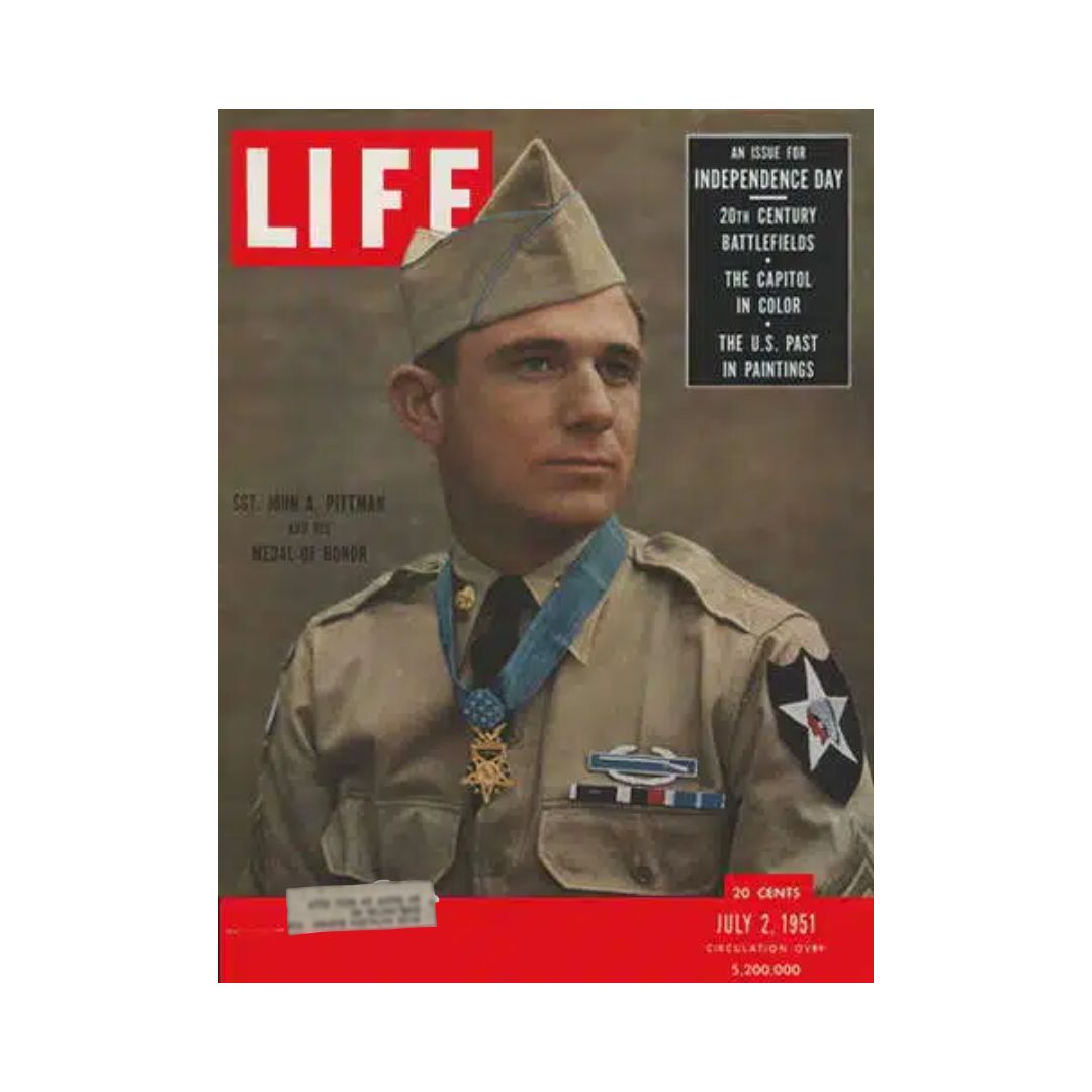 VTG Life Magazine July 2, 1951 Sgt. John A. Pittman Medal of Honor