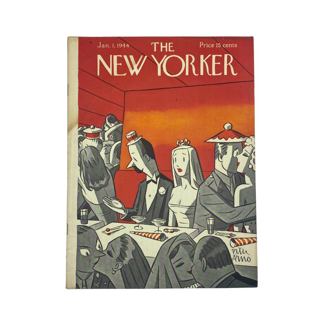 The New Yorker Complete Magazine January 1, 1944 Peter Arno Cover VG