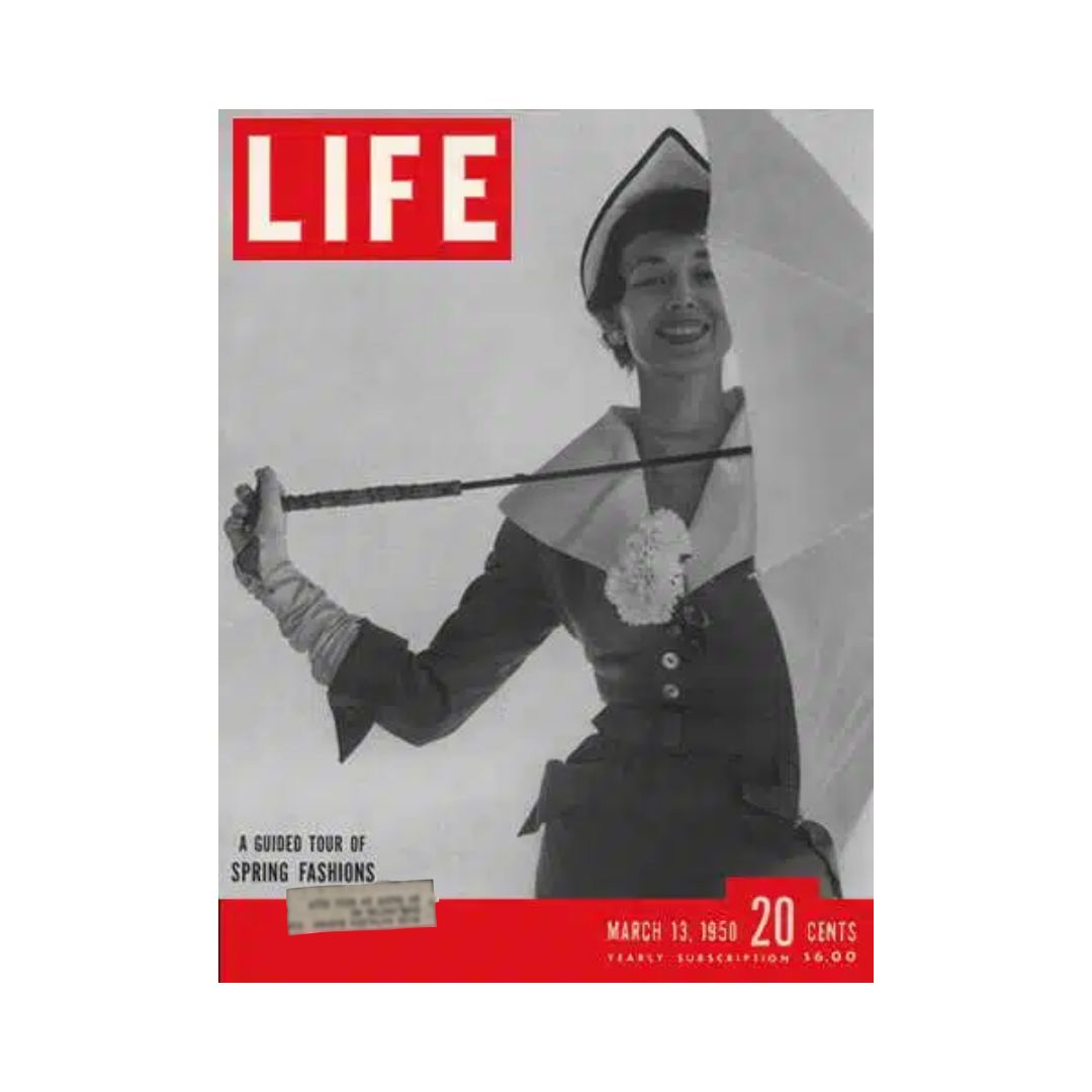 VTG Life Magazine March 13, 1950 Spring Fashion, Umbrella