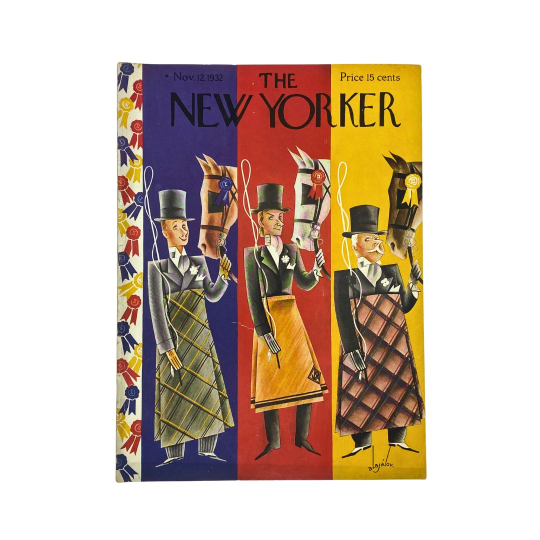 The New Yorker Complete Magazine November 12, 1932 Constantin Alajalov Cover VG