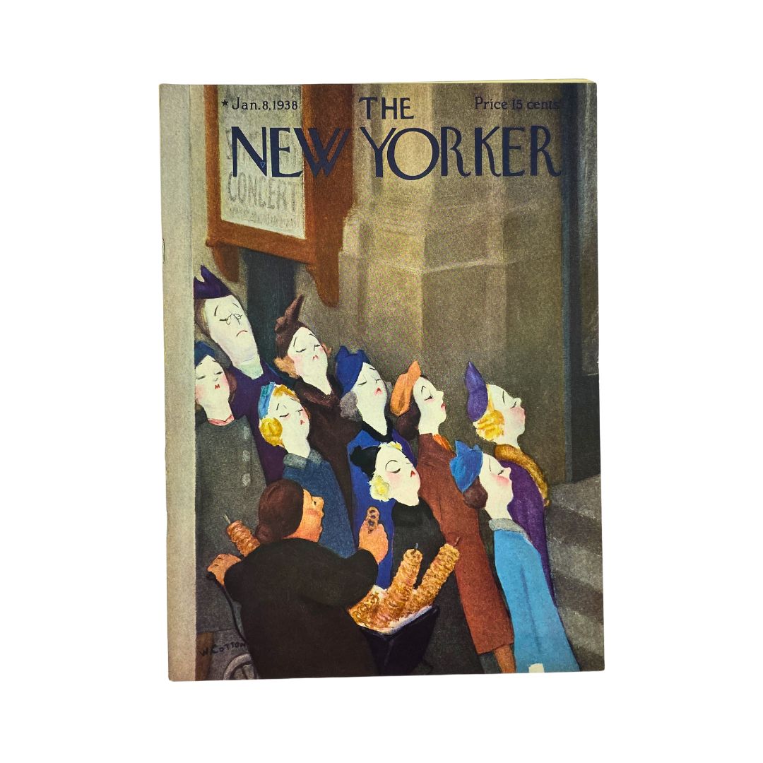 The New Yorker Complete Magazine January 8, 1938 William Cotton Cover VG