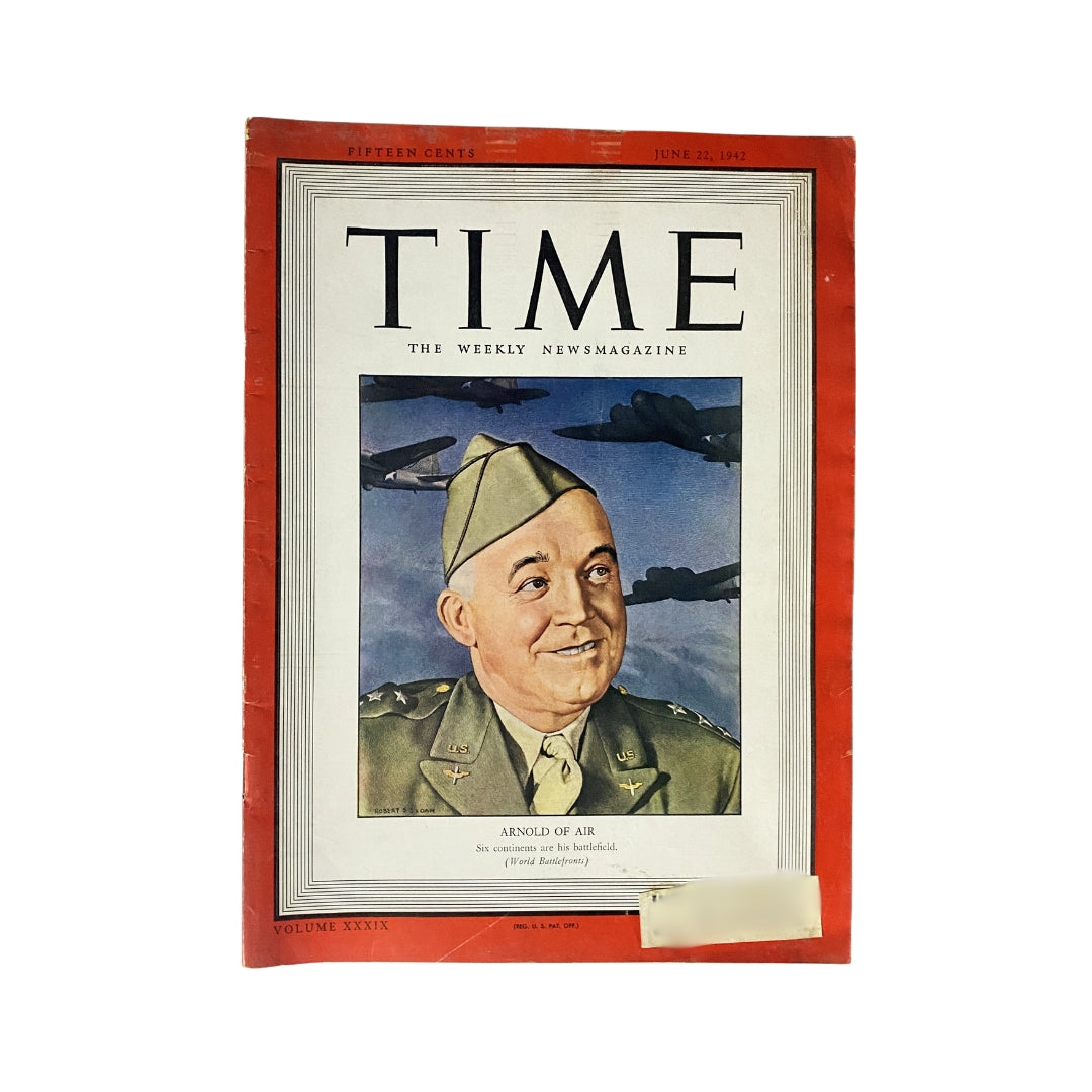 VTG Time Magazine June 22, 1942 General Henry H. Arnold