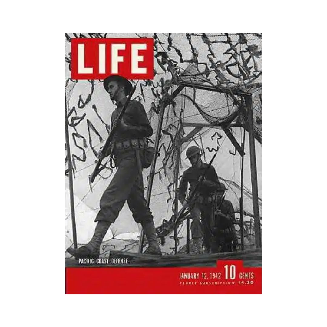 VTG Life Magazine January 12, 1942 Pacific Coast Defense