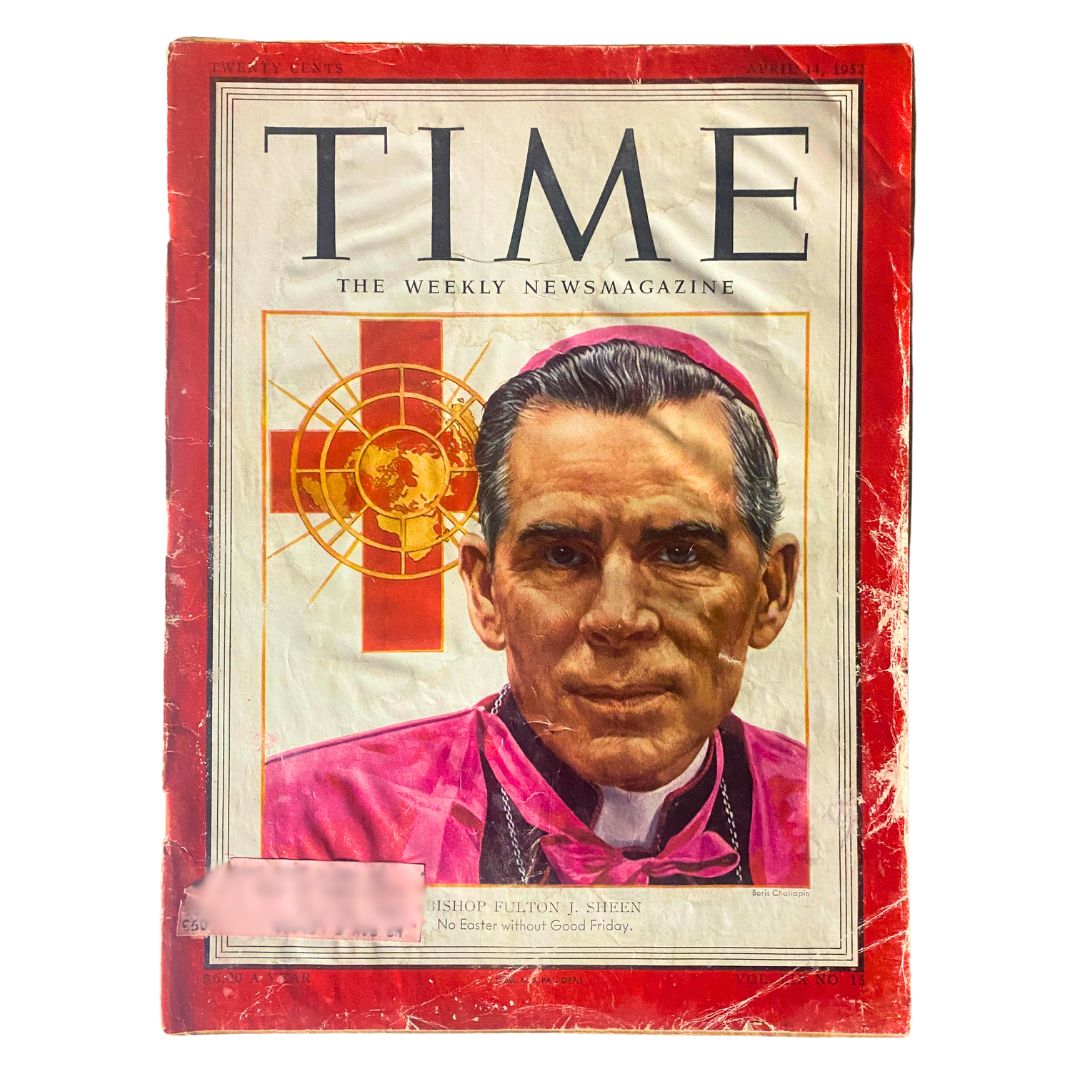 VTG Time Magazine April 14, 1952 Vol 59 No. 15 Fulton J. Sheen