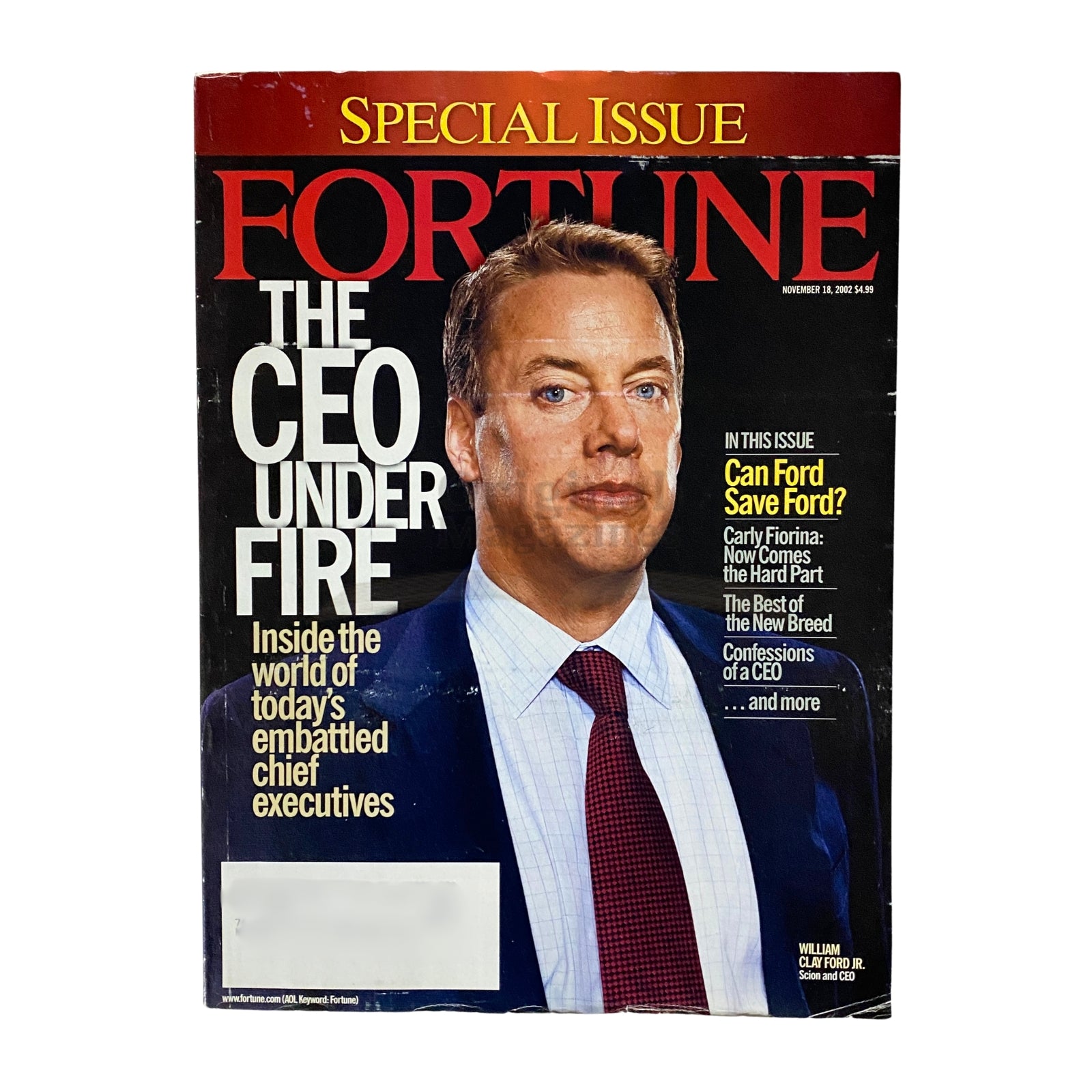 Fortune Magazine November 18, 2002 William Clay Ford Jr. Scion and CEO