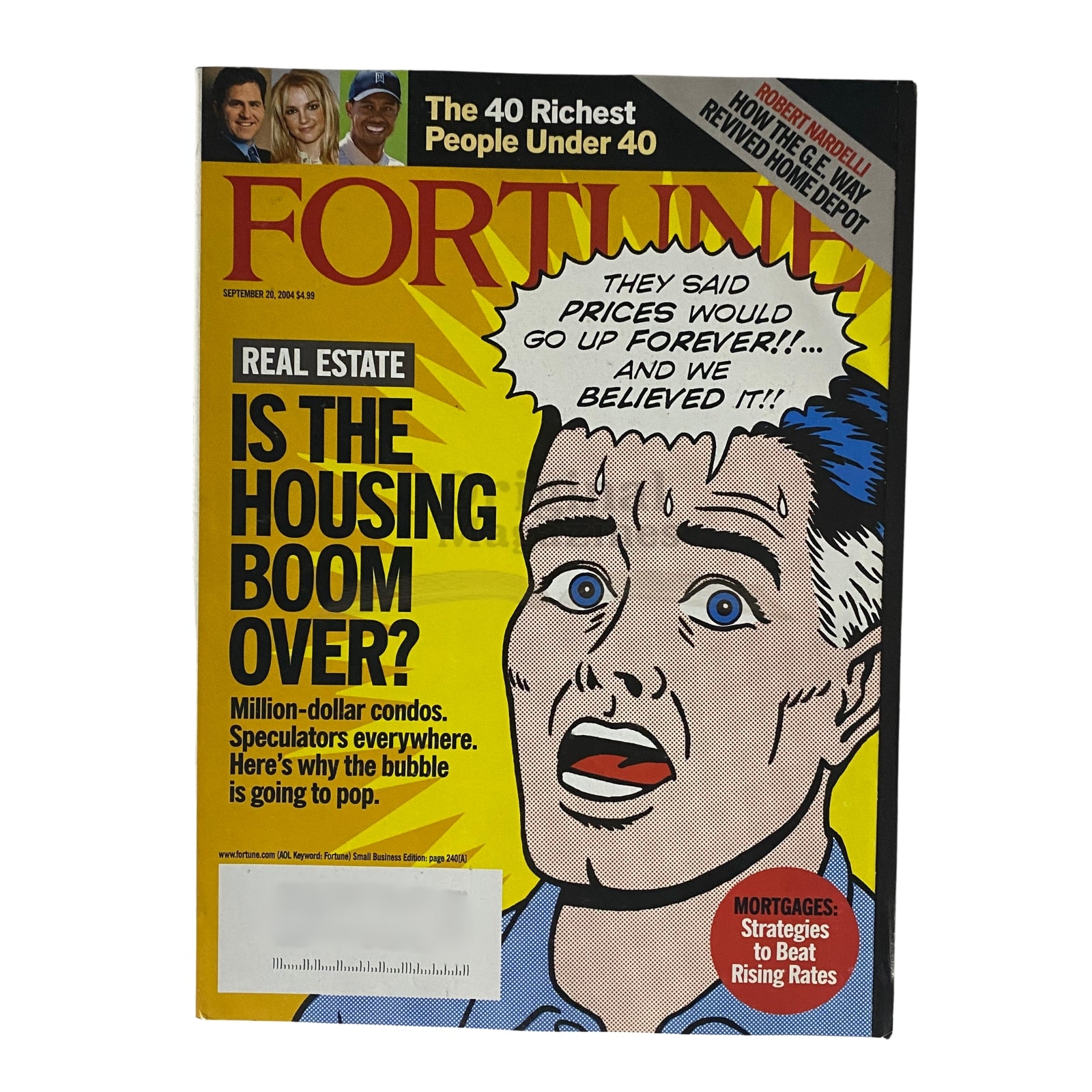 Fortune Magazine September 20, 2004 issue featuring cover story 'Is the Housing Boom Over?' highlighting the real estate market and million-dollar condos.