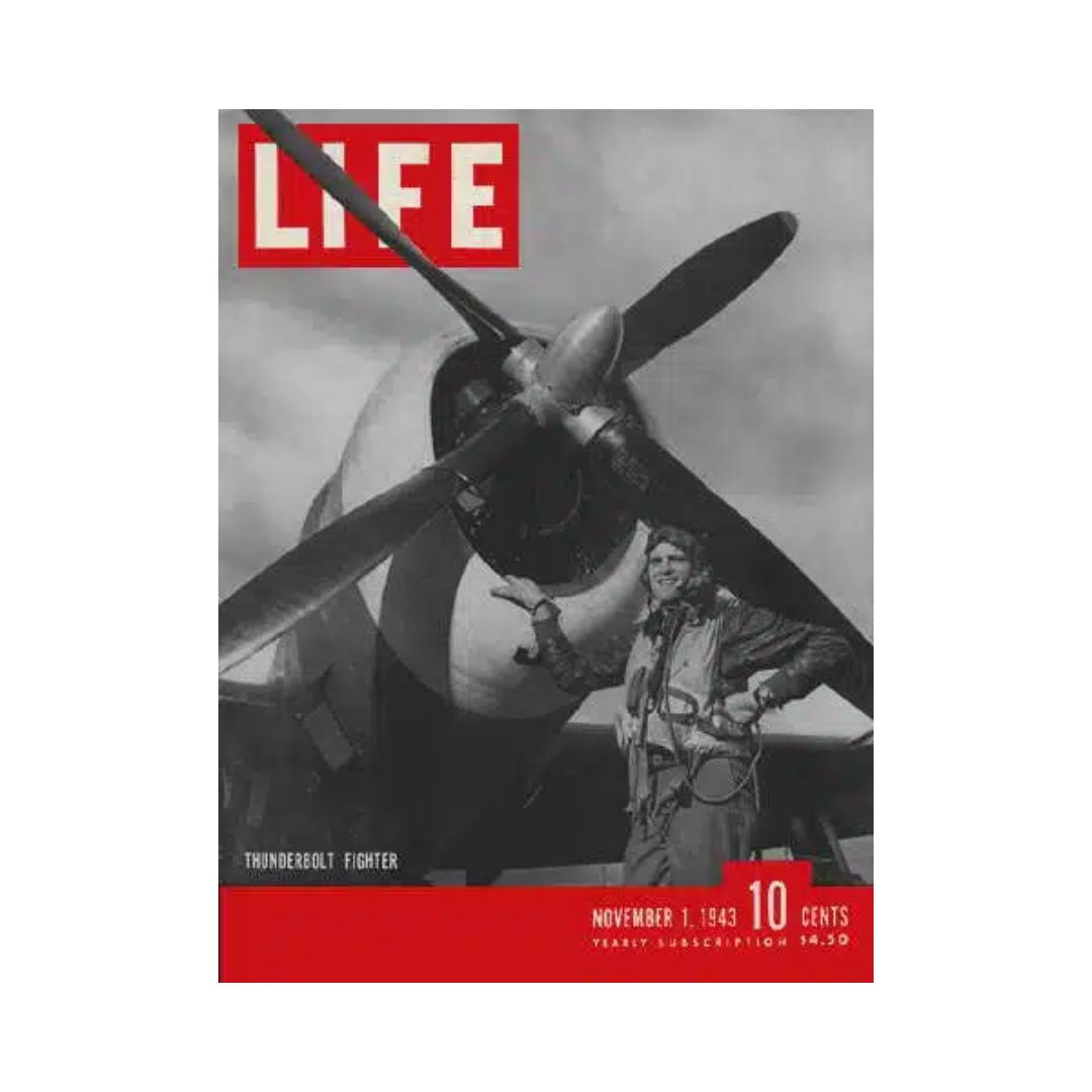 VTG Life Magazine November 1, 1943 P-47 Thunderbolt Fighter Airplane