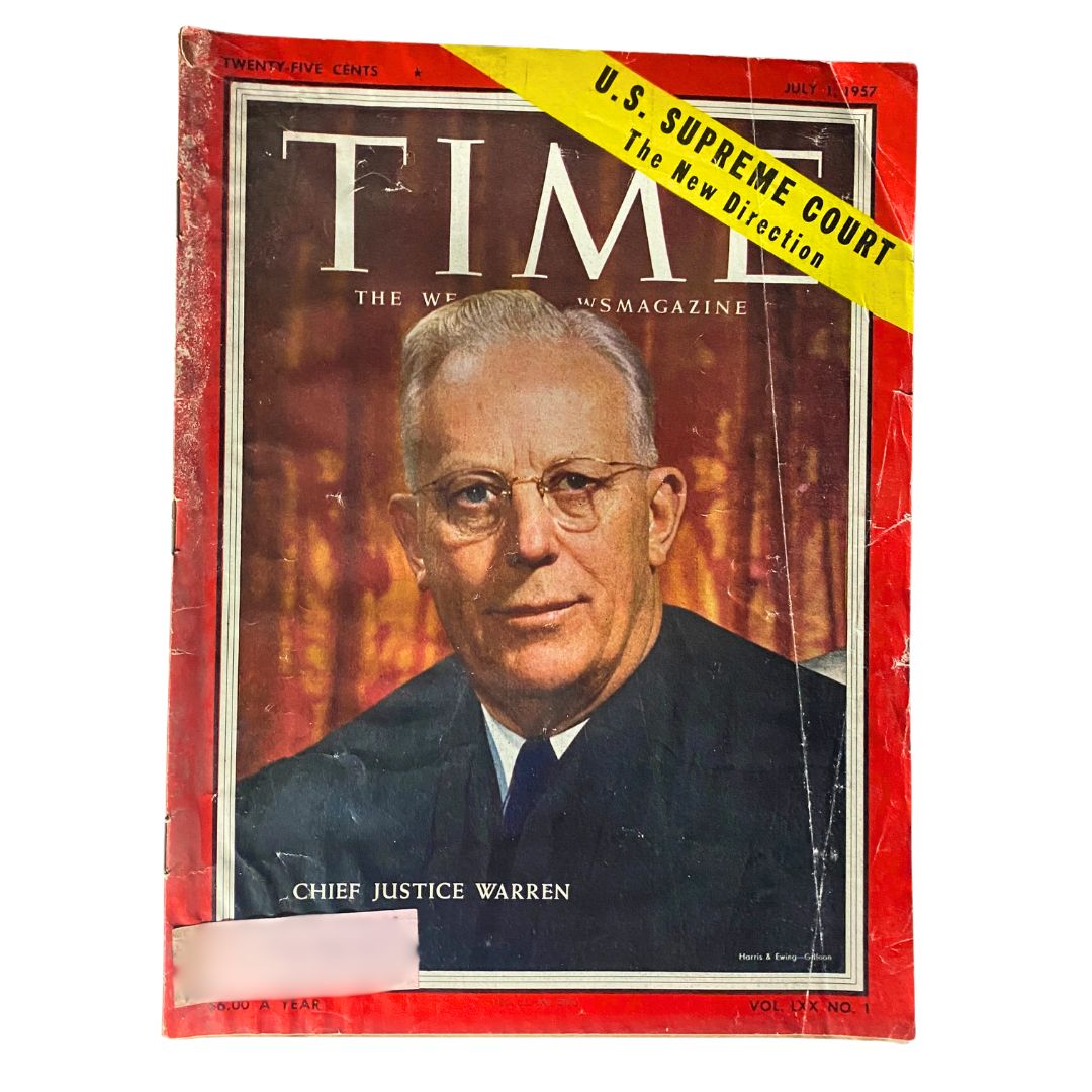 VTG Time Magazine July 1, 1957 Vol 70 No. 1 Chief Justice Earl Warren