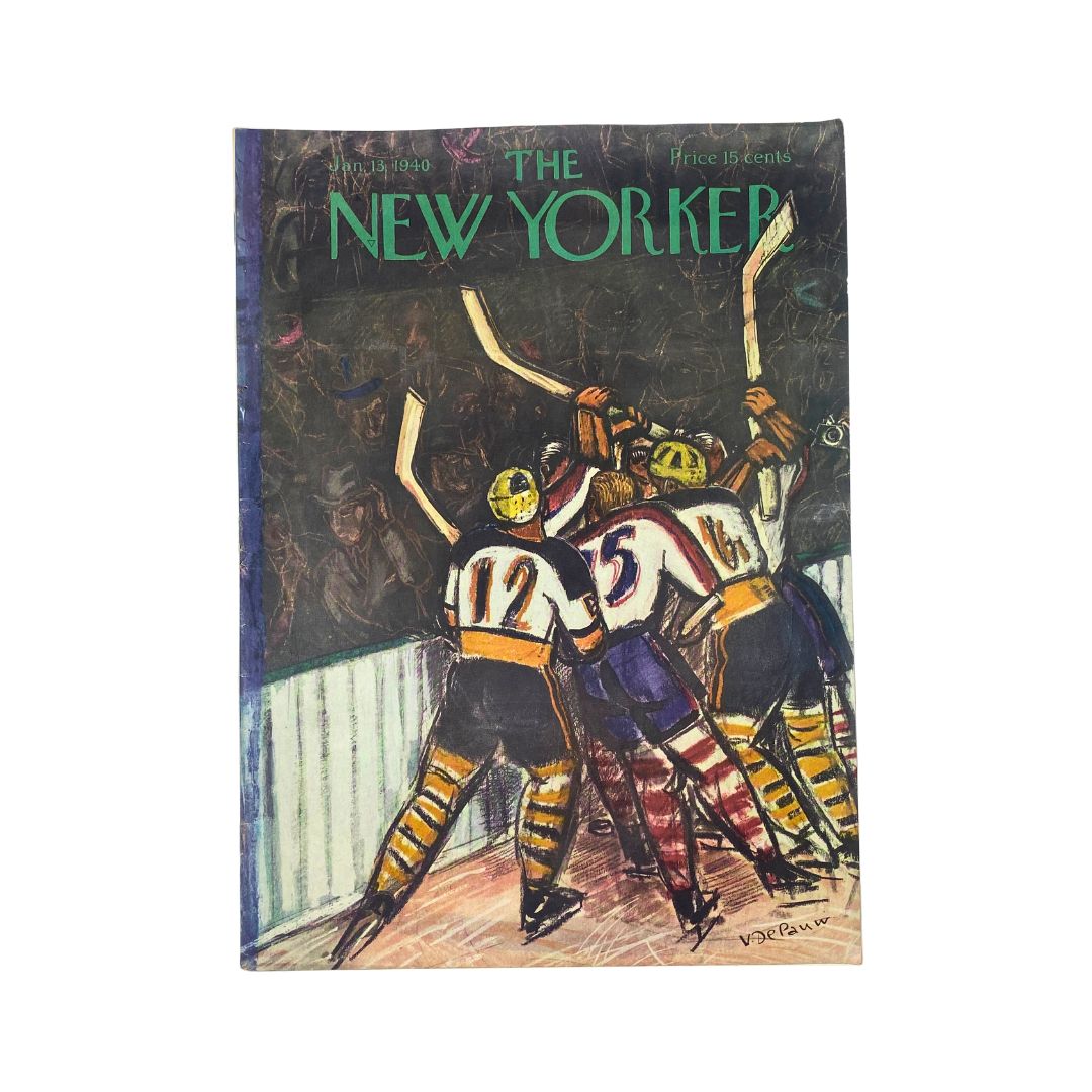 The New Yorker Complete Magazine January 13, 1940 Victor de Pauw Cover VG