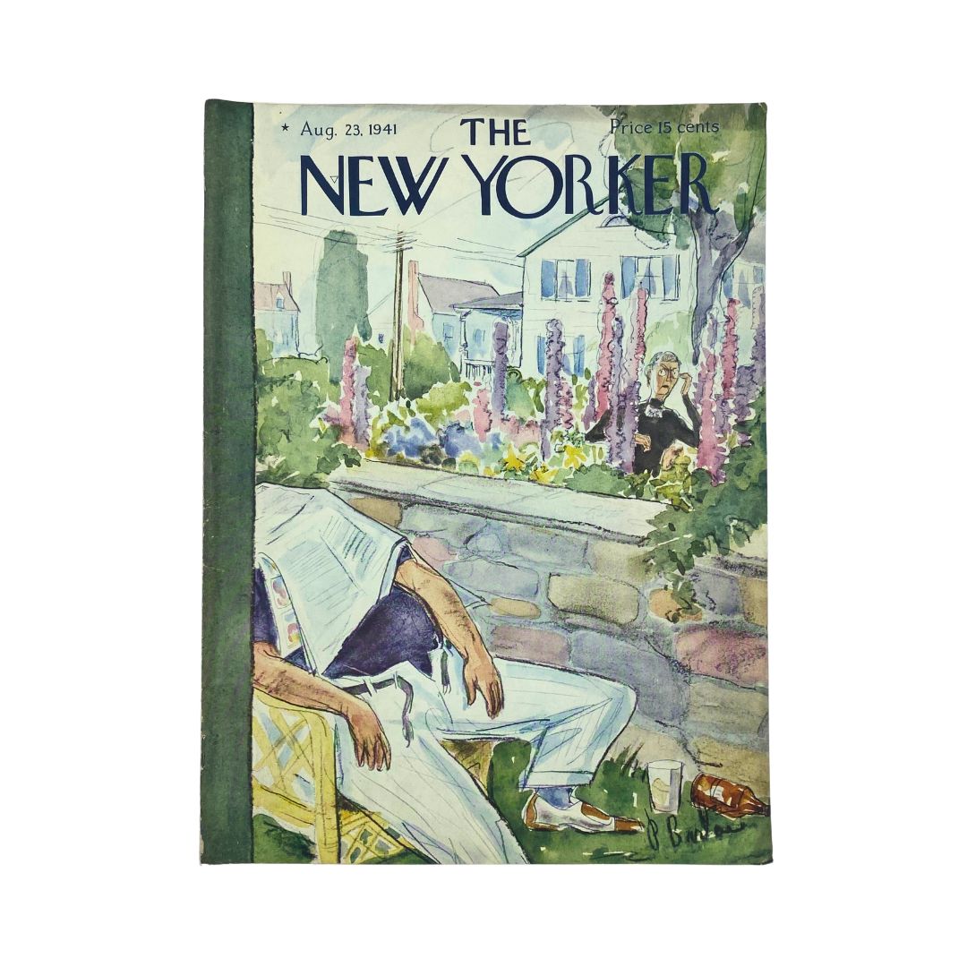 The New Yorker Complete Magazine August 23, 1941 Perry Barlow Cover VG