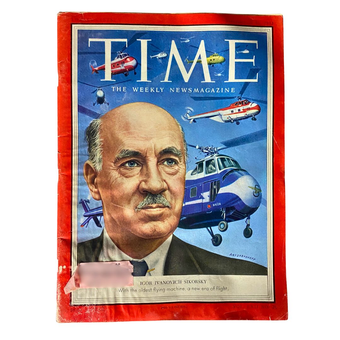 VTG Time Magazine November 16, 1953 Vol 62 No. 20 Igor Sikorsky