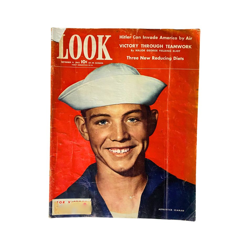 VTG Look Magazine September 8, 1942 Vol 6 No. 18 Apprentice Seaman Cover