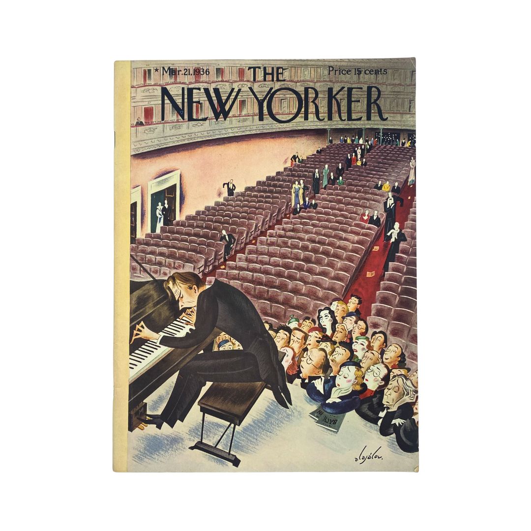 The New Yorker Complete Magazine March 21, 1936 Constantin Alajalov Cover VG