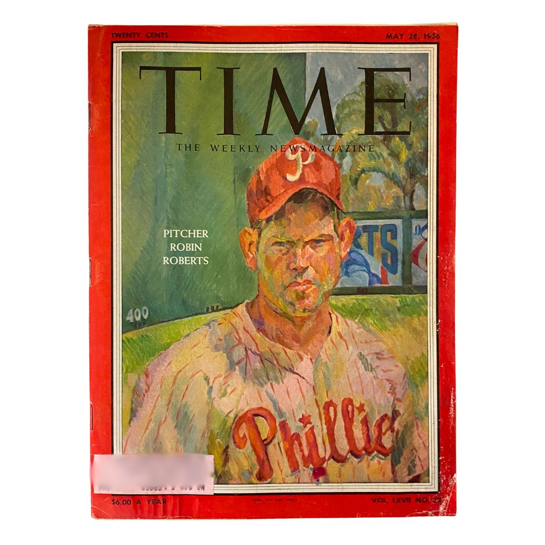 VTG Time Magazine May 28, 1956 Vol 67 No. 22 Pitcher Robin Roberts